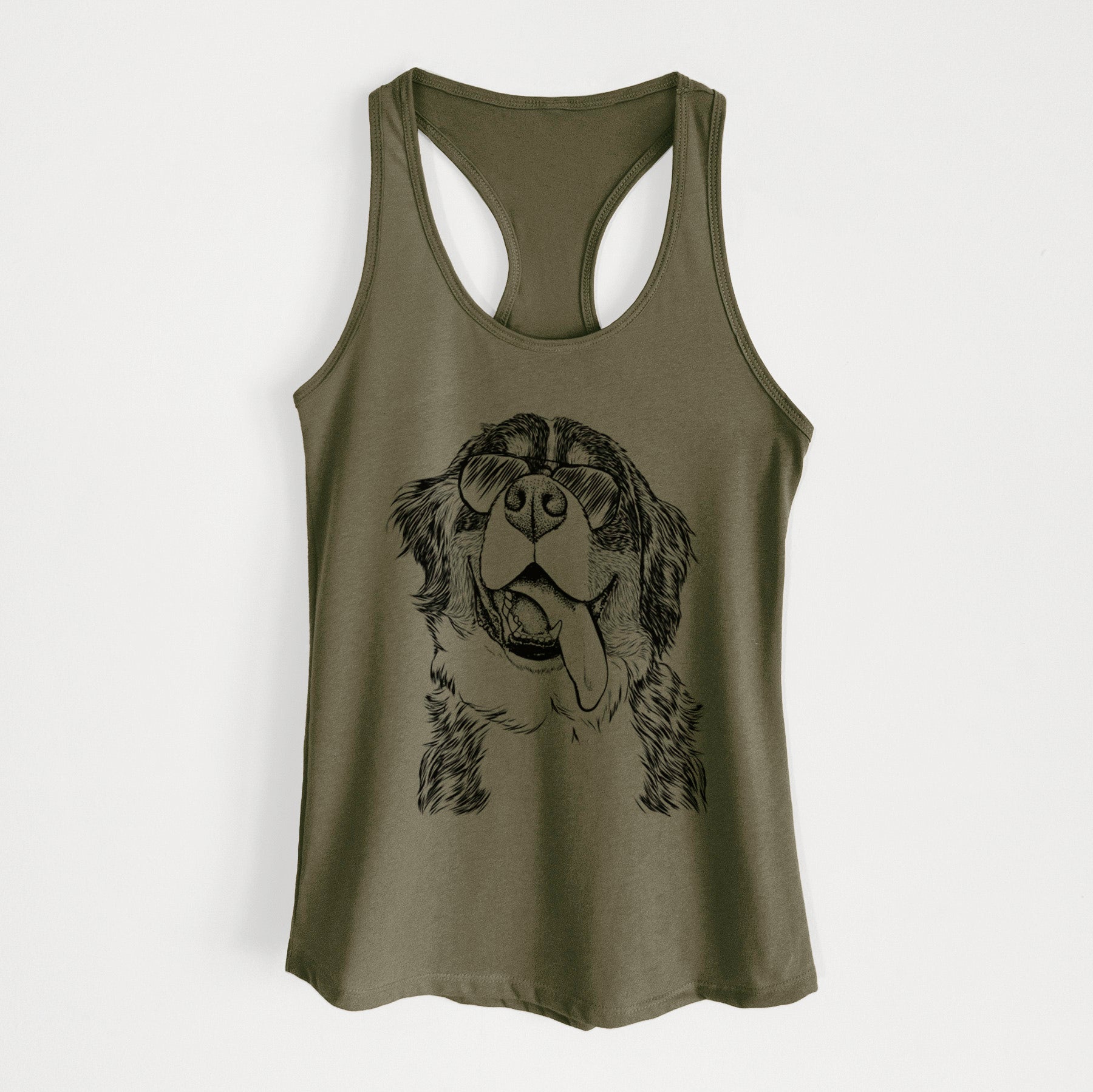 Theo the Bernese Mountain Dog - Women's Racerback Tanktop