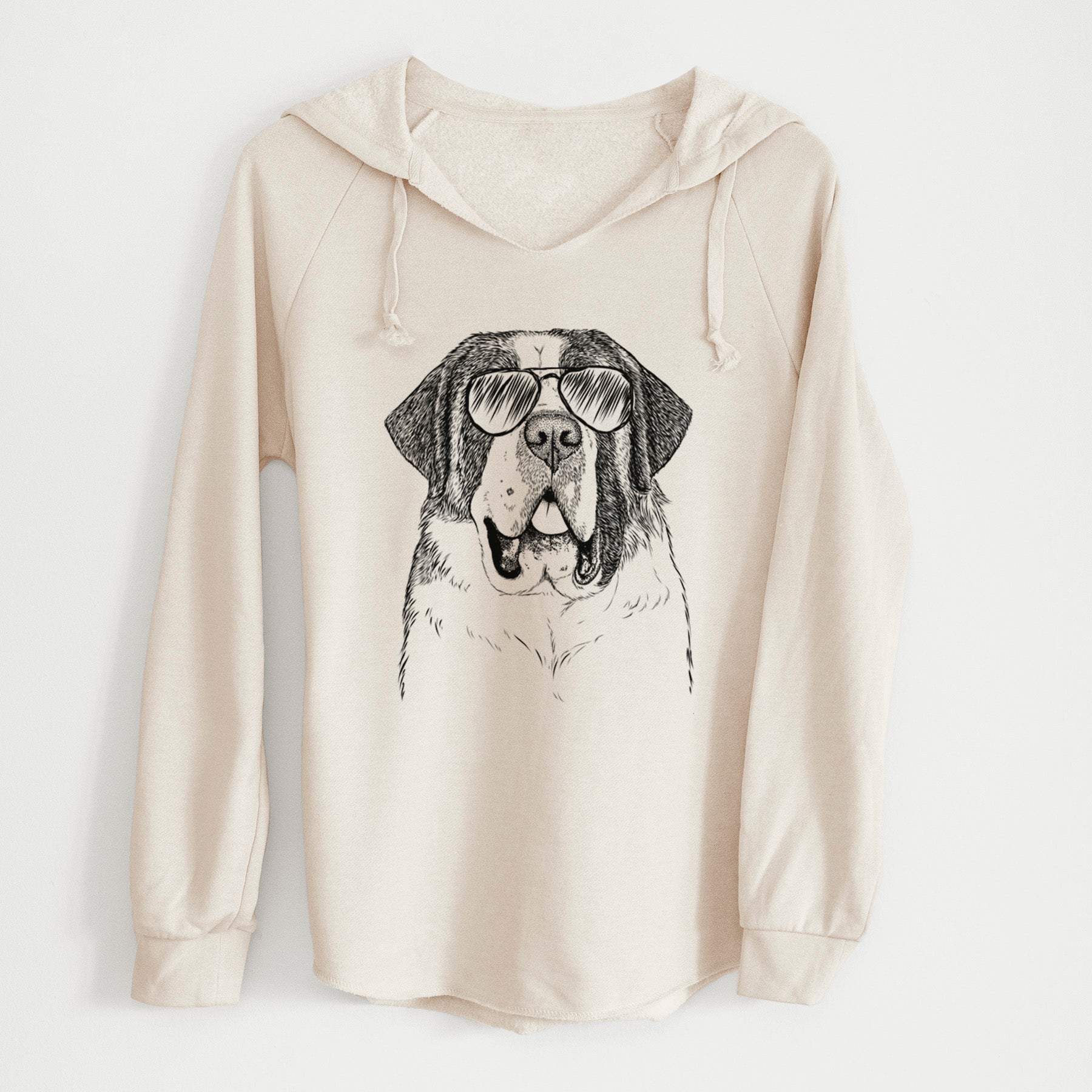 Aviator Thor the Saint Bernard - Cali Wave Hooded Sweatshirt