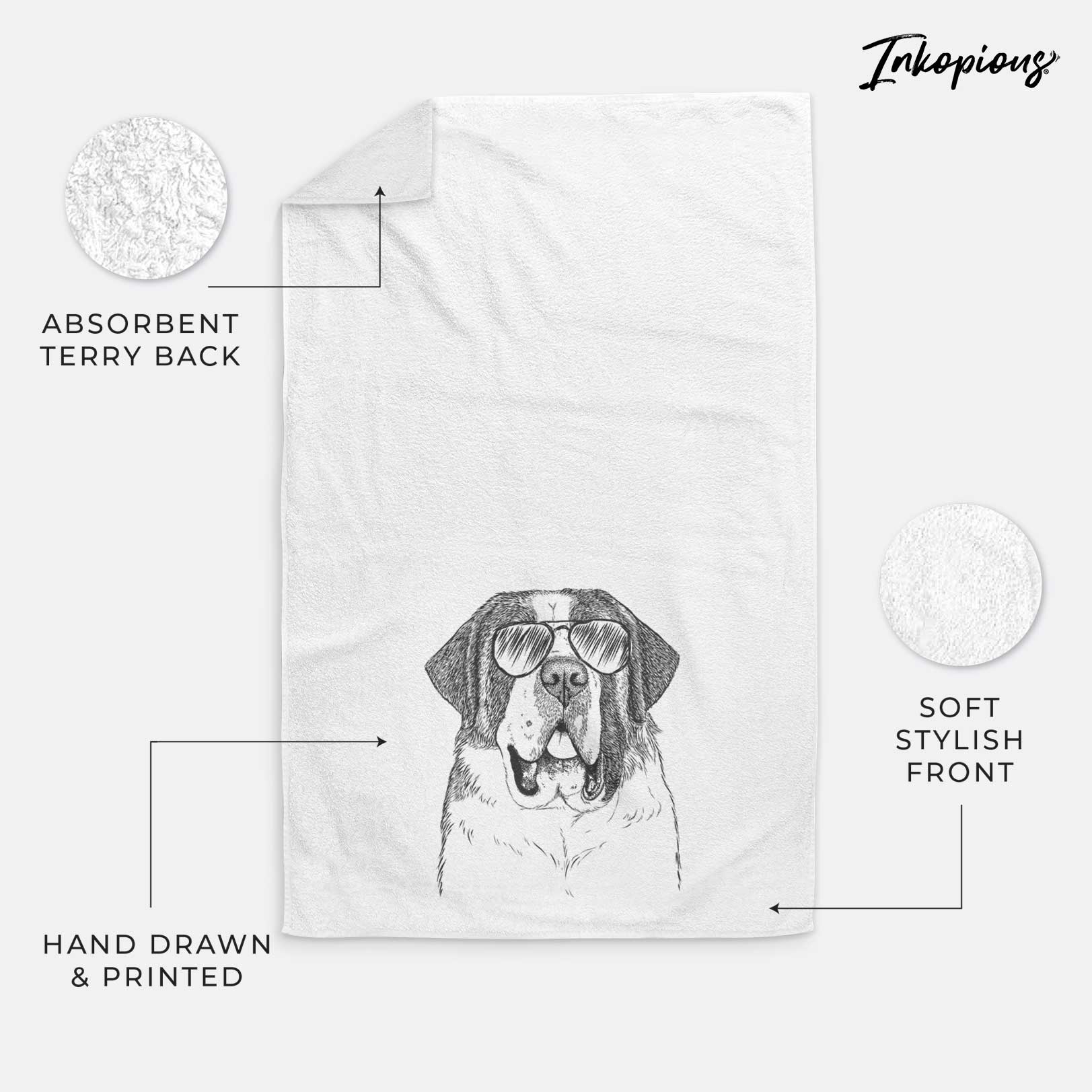 Thor the Saint Bernard Decorative Hand Towel