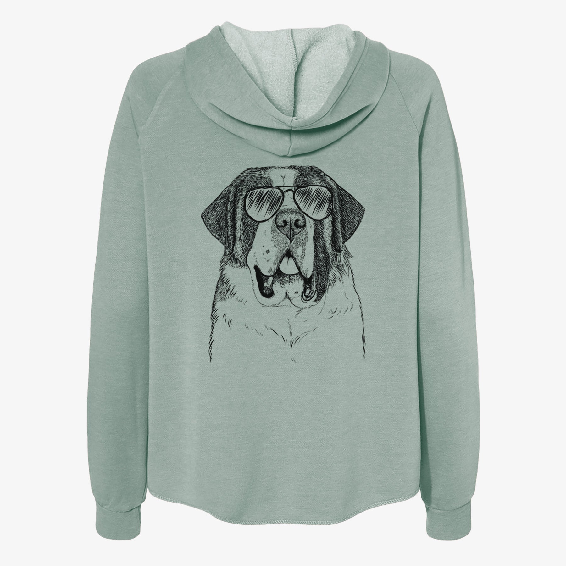 Thor the Saint Bernard - Women's Cali Wave Zip-Up Sweatshirt