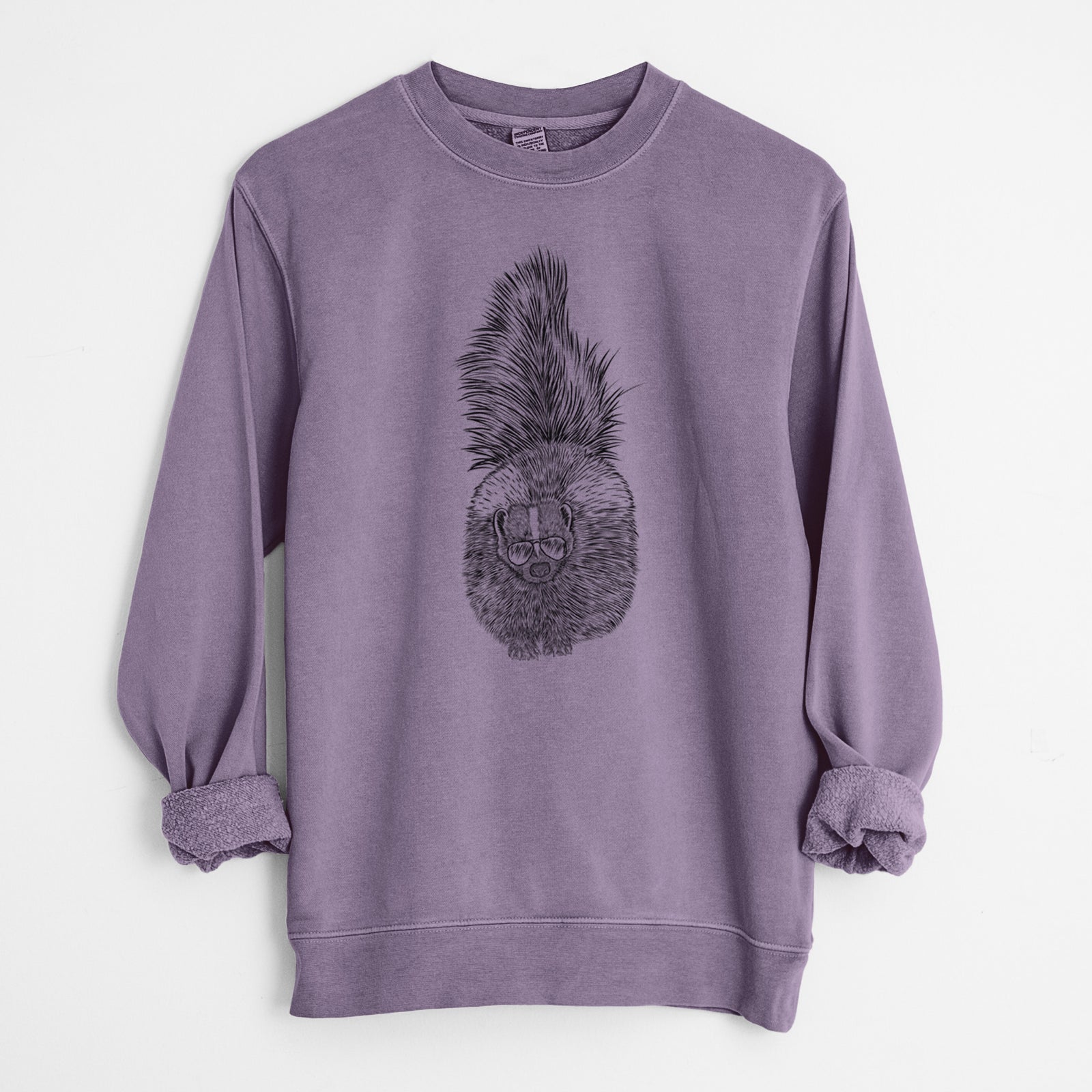 Aviator Tibbs the Skunk - Unisex Pigment Dyed Crew Sweatshirt