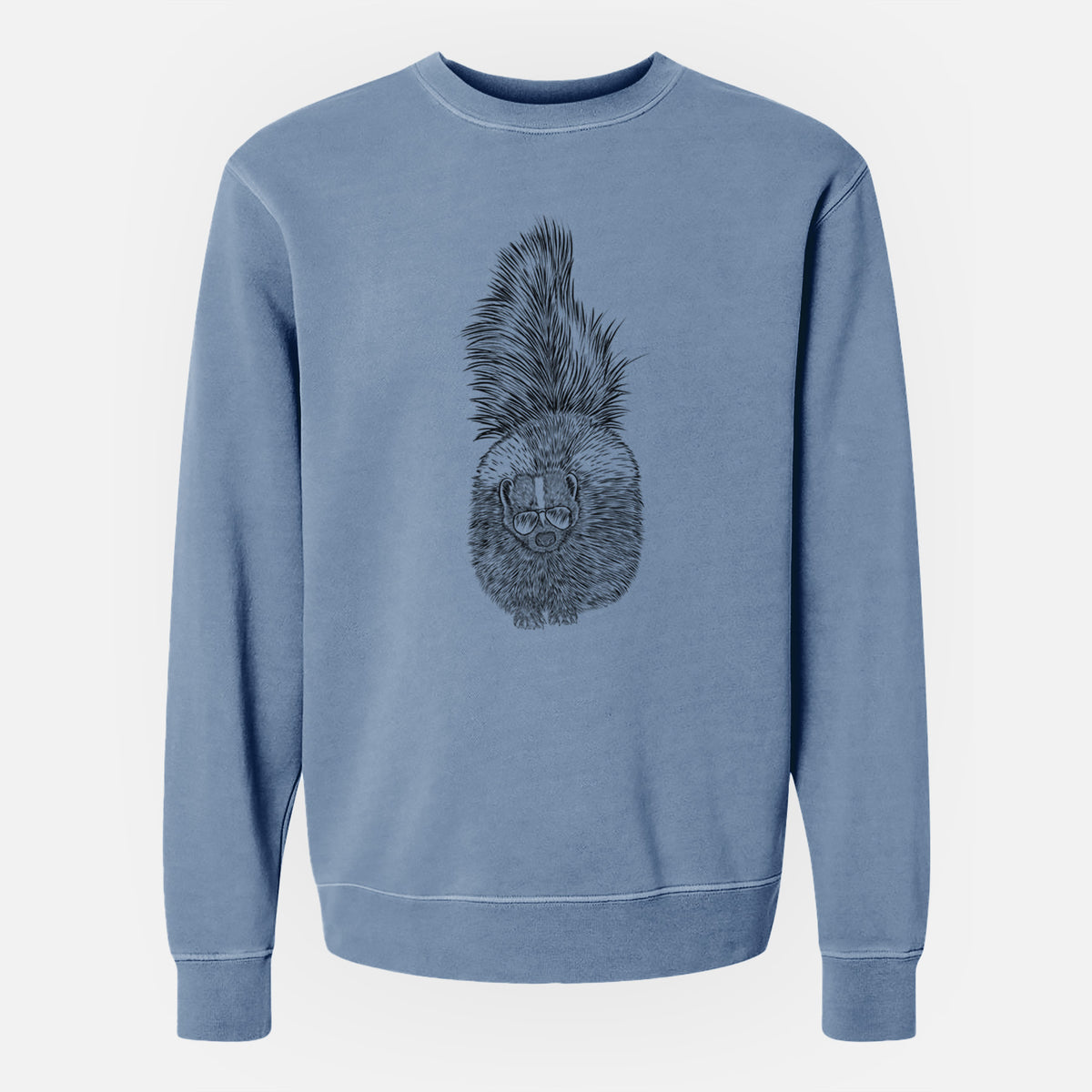 Aviator Tibbs the Skunk - Unisex Pigment Dyed Crew Sweatshirt