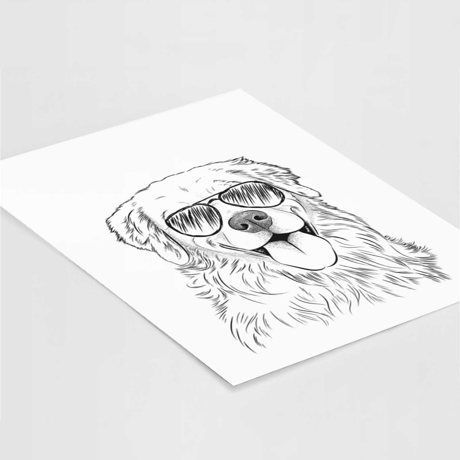 Ticket the Golden Retriever Art Print