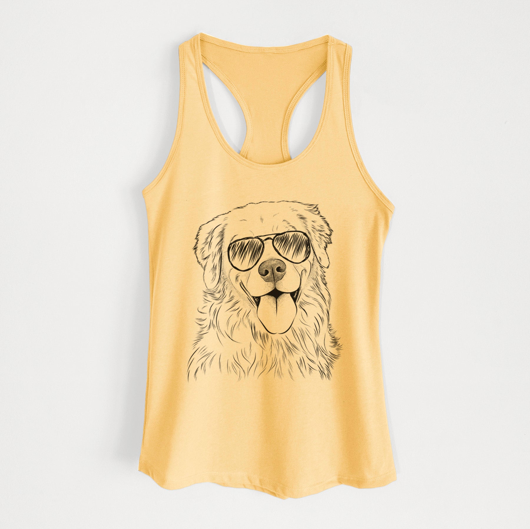 Ticket the Golden Retriever - Women's Racerback Tanktop