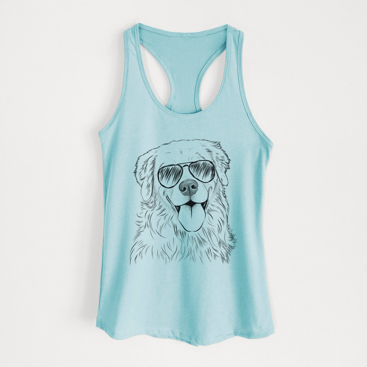 Ticket the Golden Retriever - Women's Racerback Tanktop