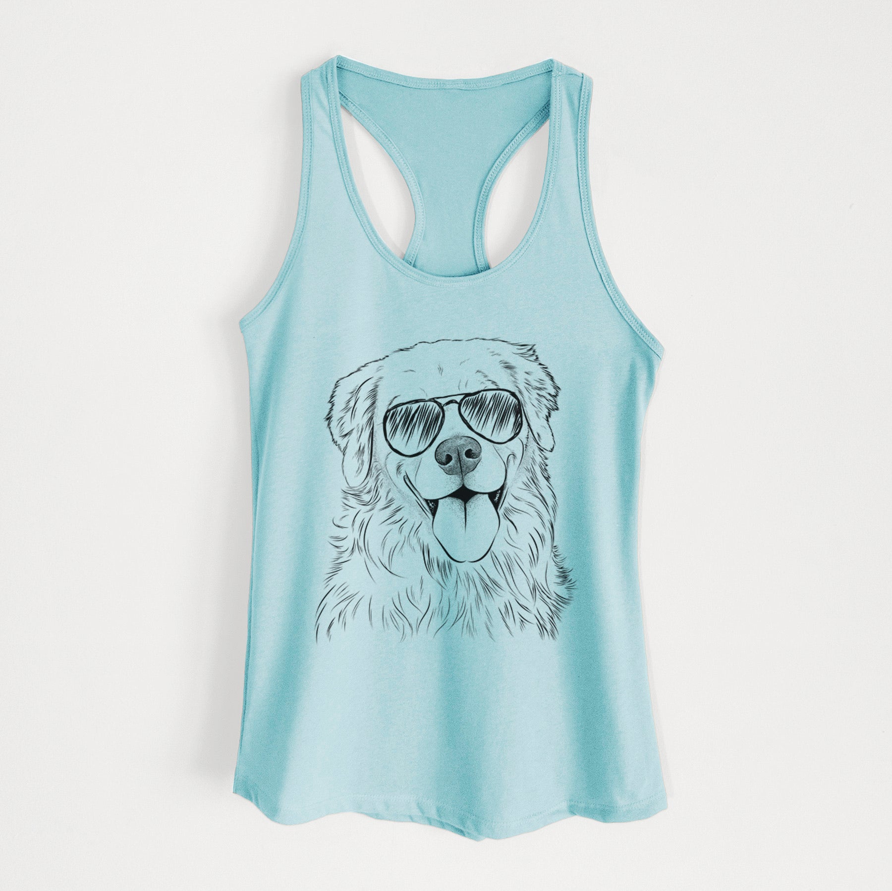 Ticket the Golden Retriever - Women's Racerback Tanktop