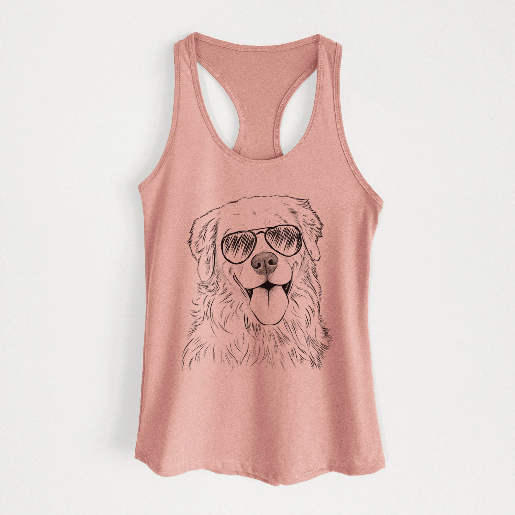 Ticket the Golden Retriever - Women's Racerback Tanktop