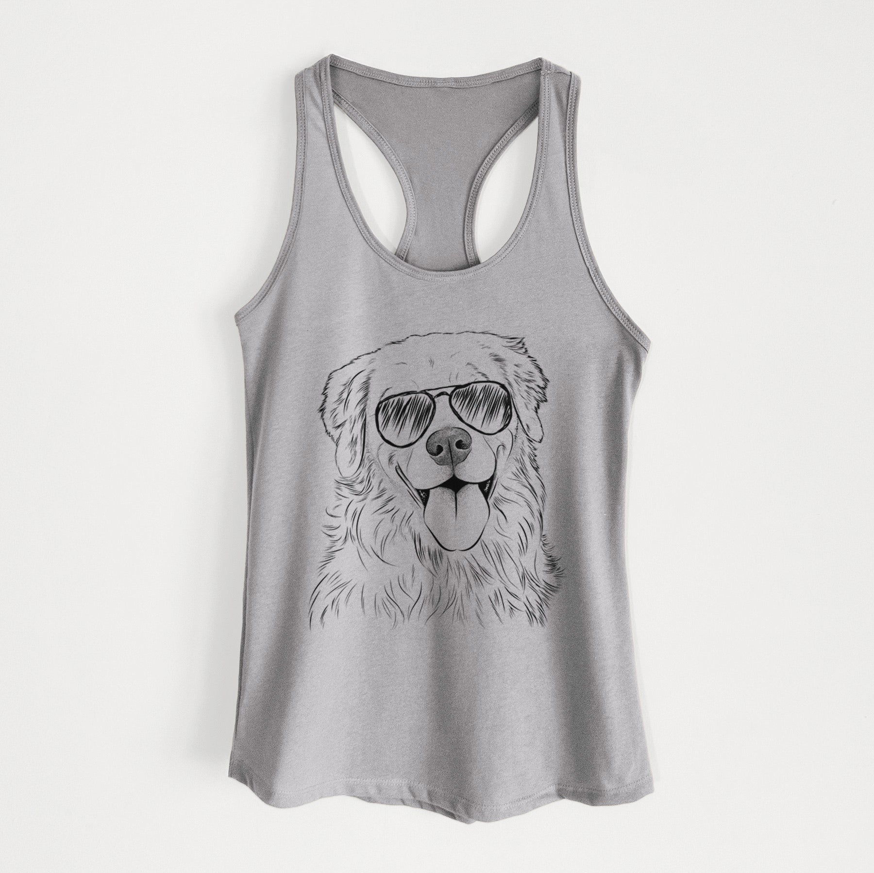 Ticket the Golden Retriever - Women's Racerback Tanktop