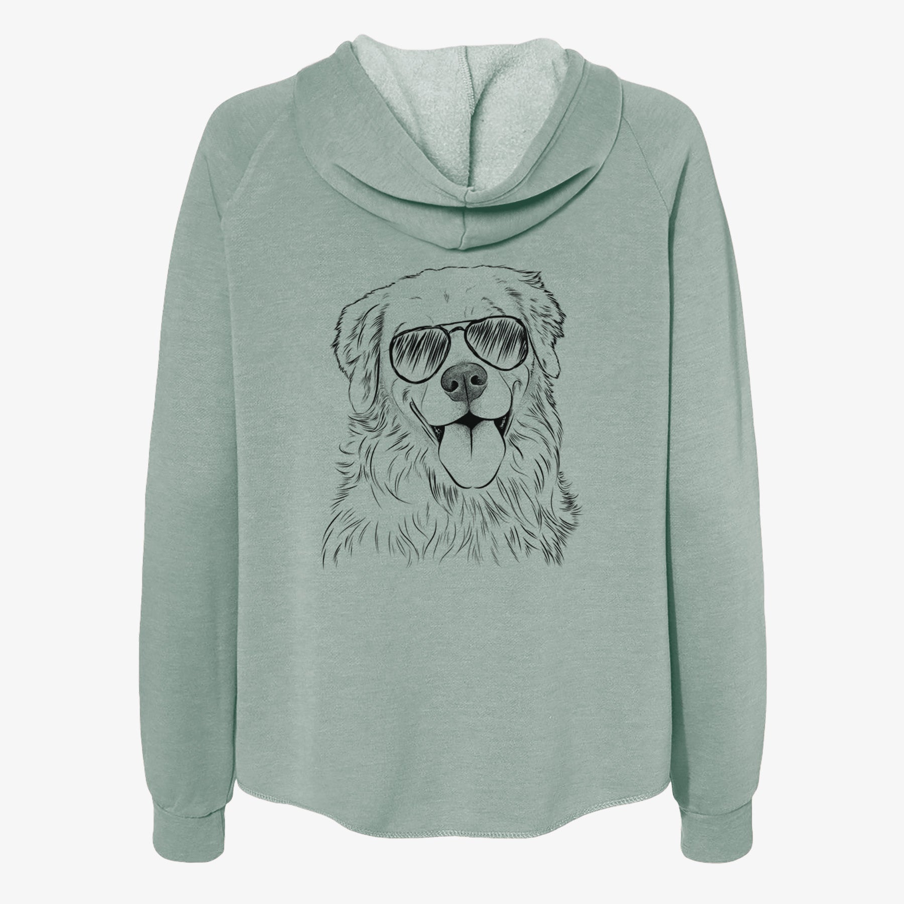 Ticket the Golden Retriever - Women's Cali Wave Zip-Up Sweatshirt