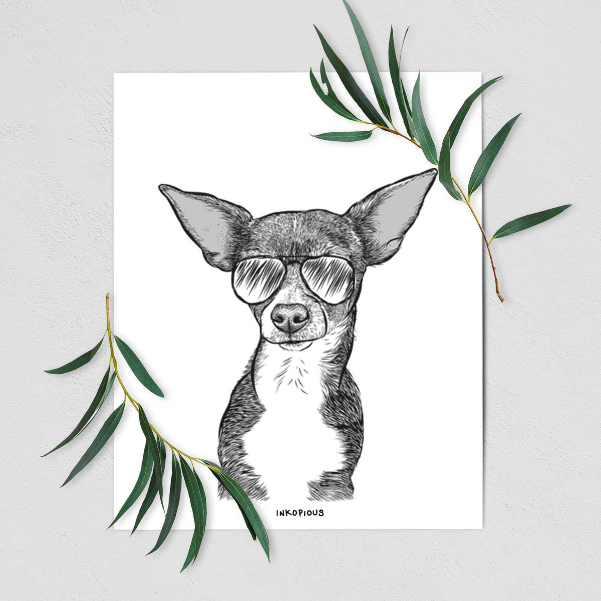 Tiny Archie the Mixed Breed Art Print