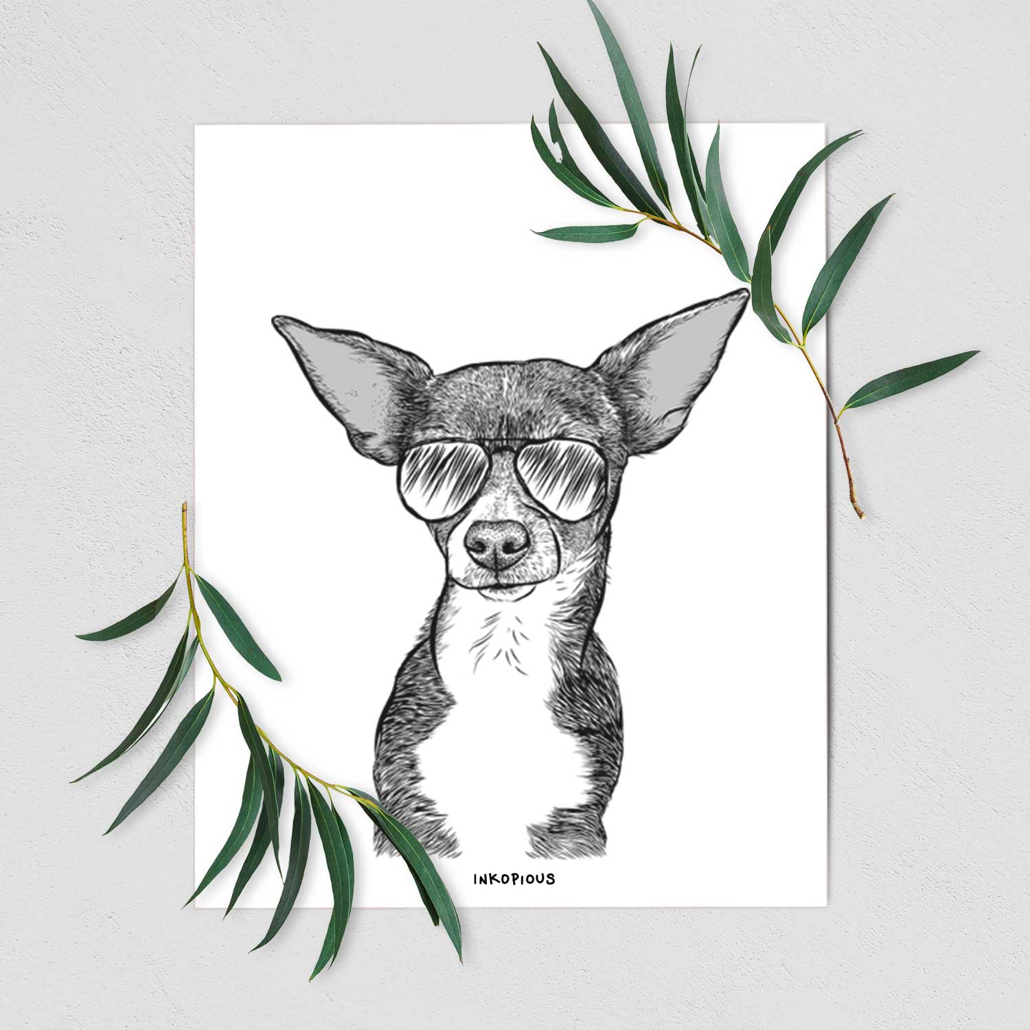 Tiny Archie the Mixed Breed Art Print