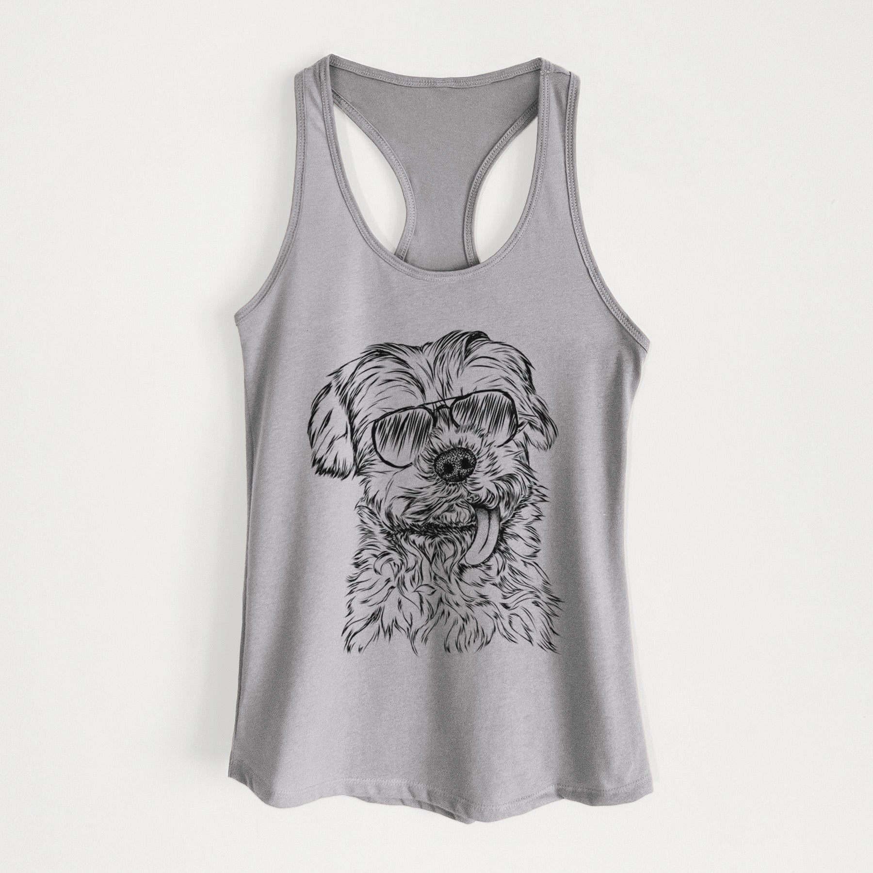 Tiny Titan the Shih Tzu - Women's Racerback Tanktop