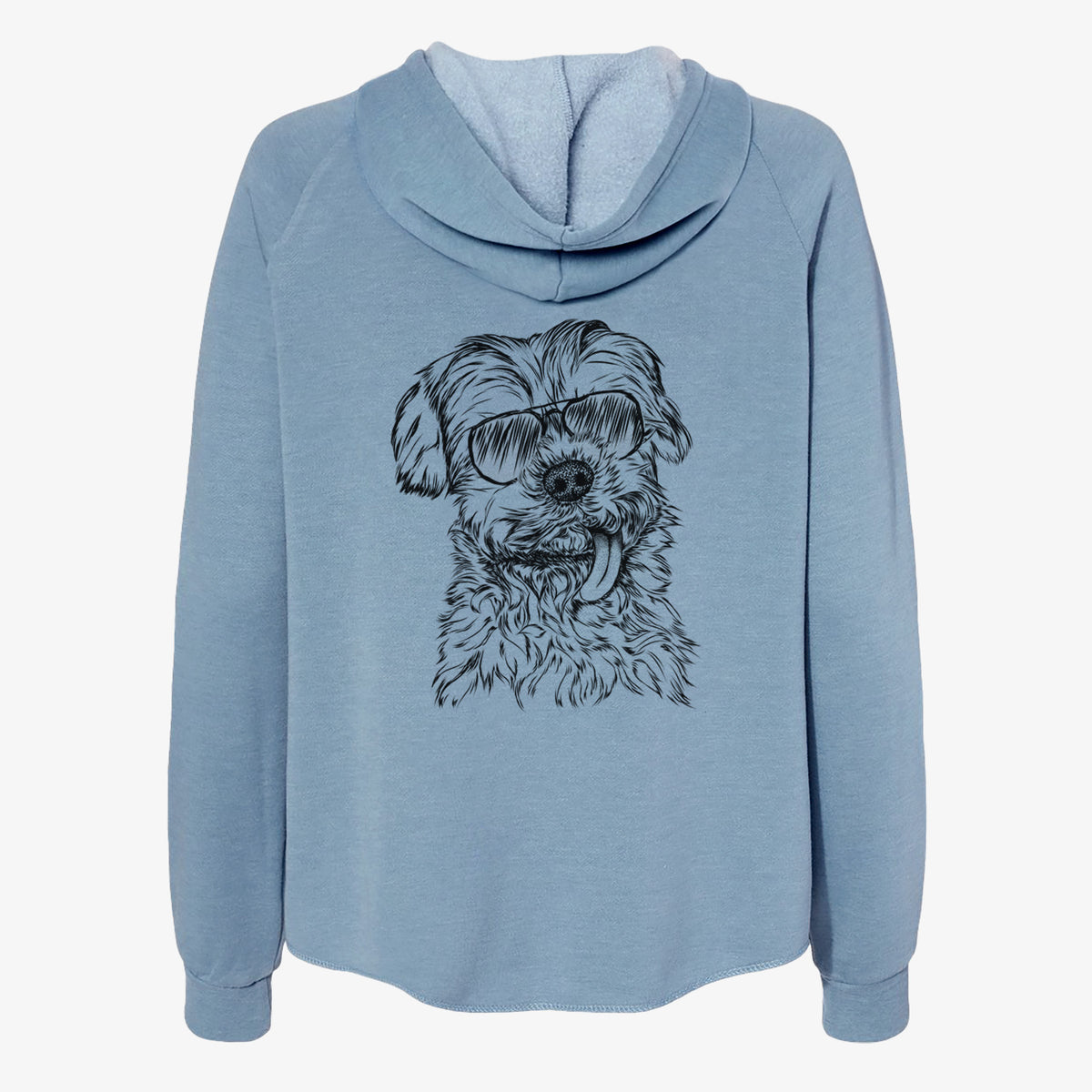 Tiny Titan the Shih Tzu - Women's Cali Wave Zip-Up Sweatshirt