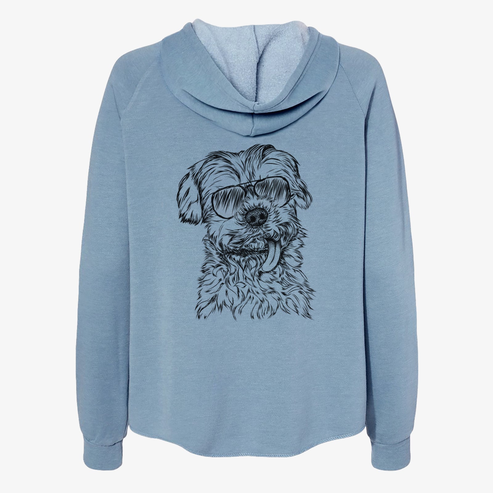 Tiny Titan the Shih Tzu - Women's Cali Wave Zip-Up Sweatshirt