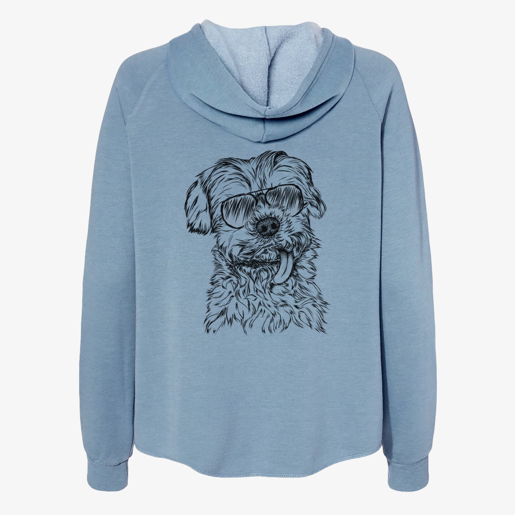 Tiny Titan the Shih Tzu - Women's Cali Wave Zip-Up Sweatshirt