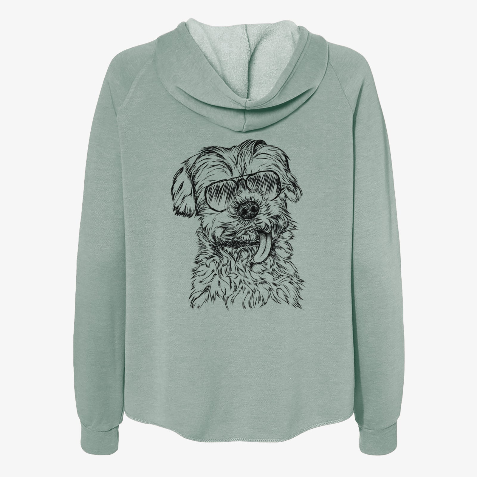 Tiny Titan the Shih Tzu - Women's Cali Wave Zip-Up Sweatshirt
