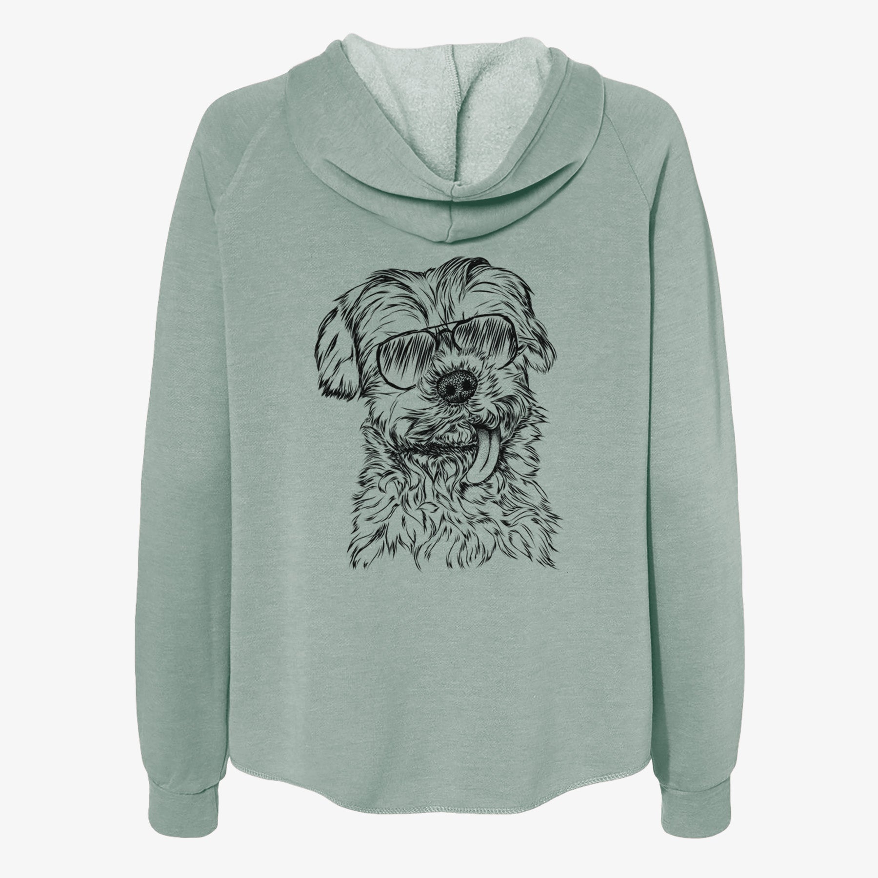 Tiny Titan the Shih Tzu - Women's Cali Wave Zip-Up Sweatshirt
