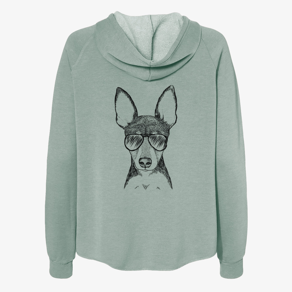 Tiny the Toy Fox Terrier - Women's Cali Wave Zip-Up Sweatshirt