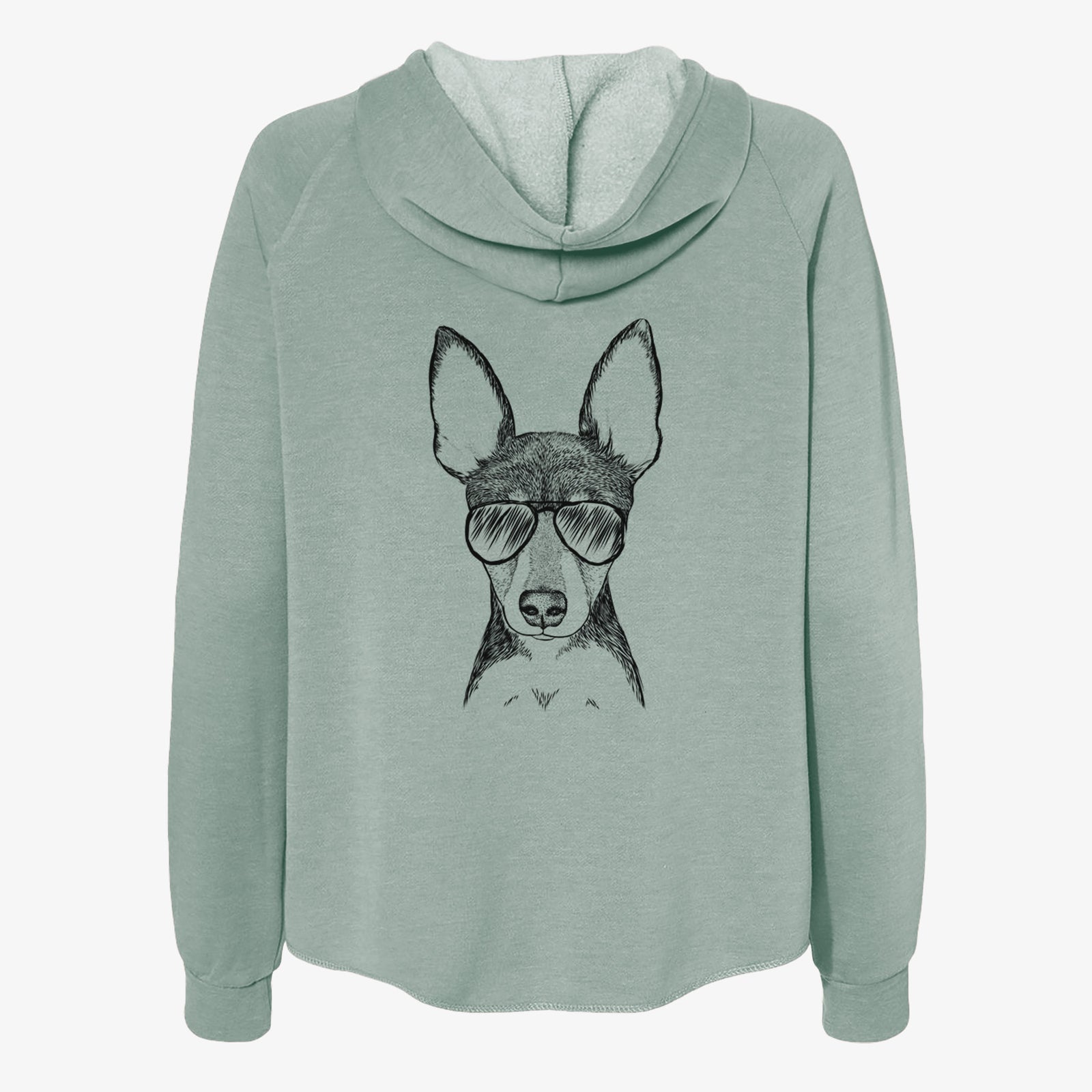 Tiny the Toy Fox Terrier - Women's Cali Wave Zip-Up Sweatshirt