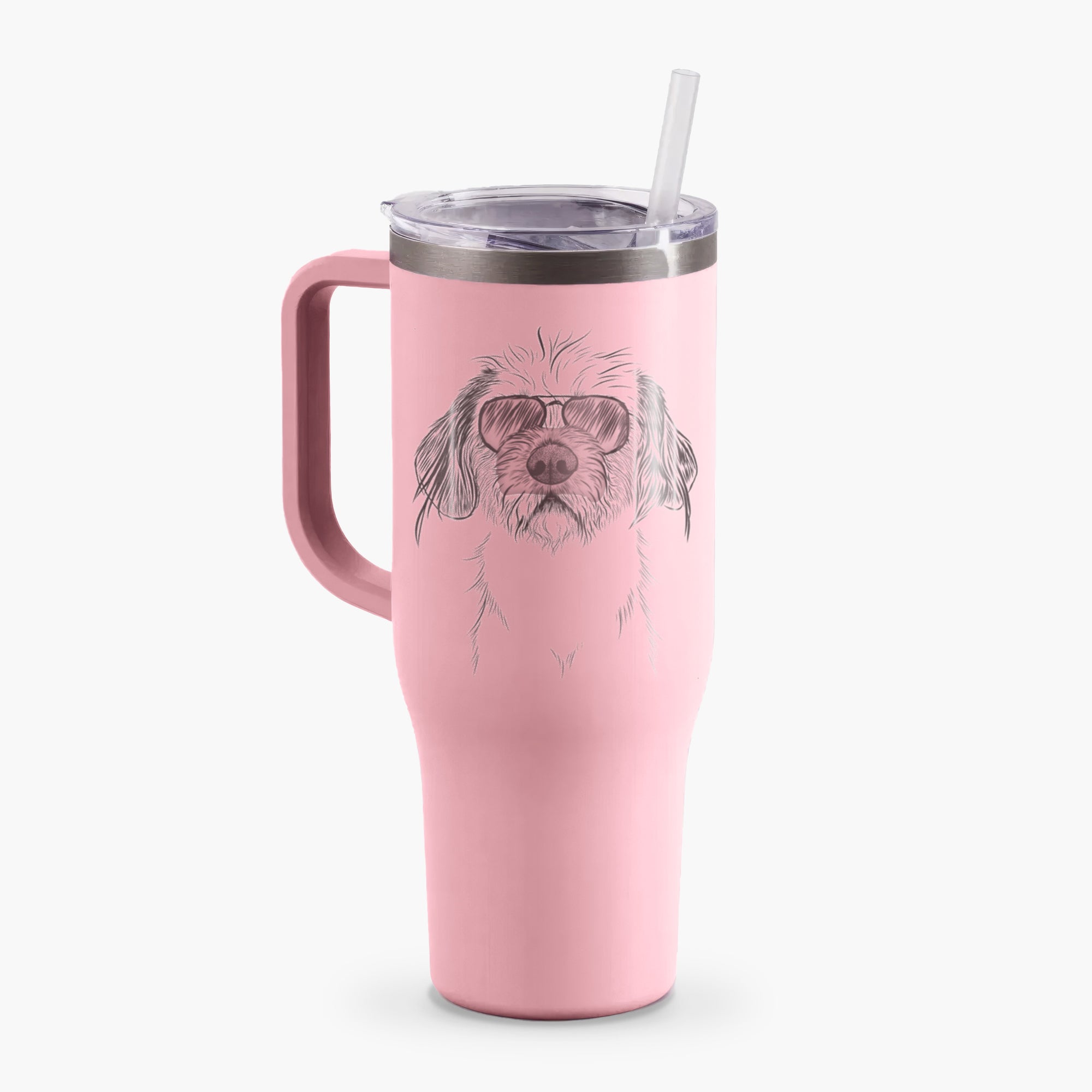 Tiny Tucker the Mixed Breed - 40oz Tumbler with Handle