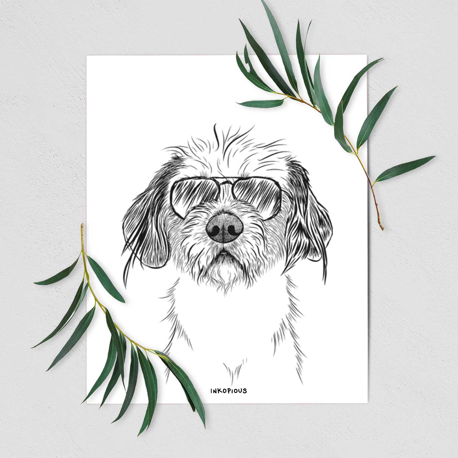 Tiny Tucker the Mixed Breed Art Print