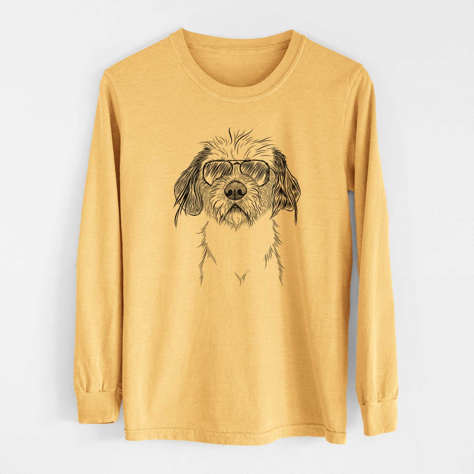 Aviators Tiny Tucker the Mixed Breed - Heavyweight 100% Cotton Long Sleeve