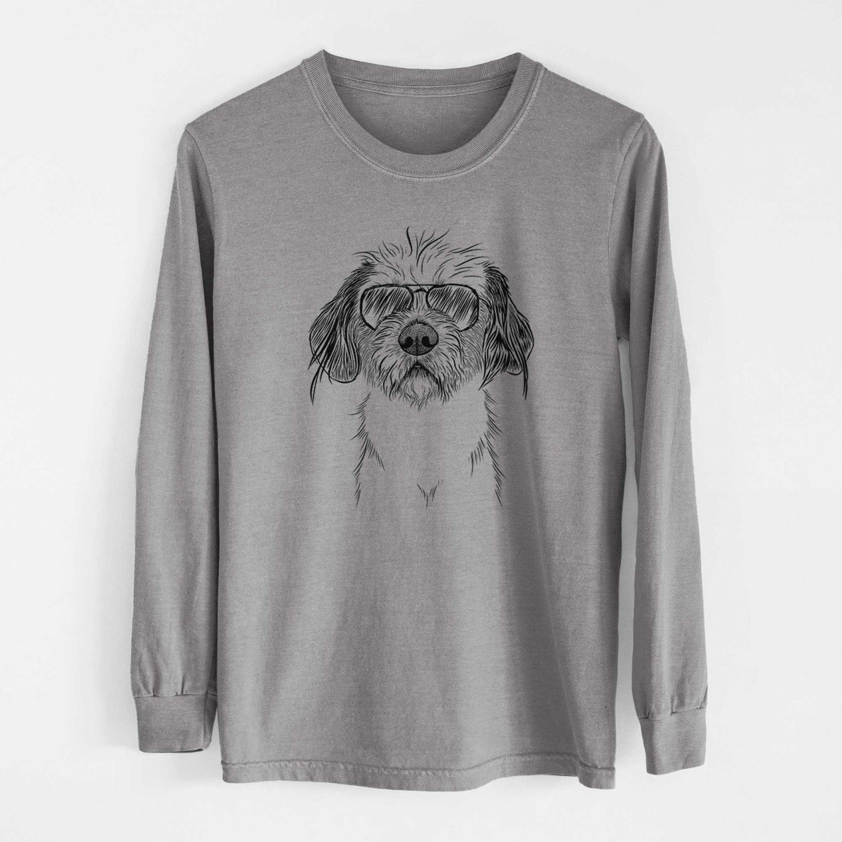 Aviators Tiny Tucker the Mixed Breed - Heavyweight 100% Cotton Long Sleeve