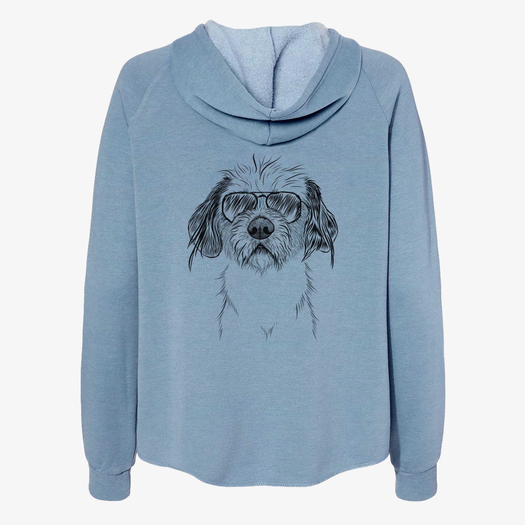 Tiny Tucker the Mixed Breed - Women's Cali Wave Zip-Up Sweatshirt