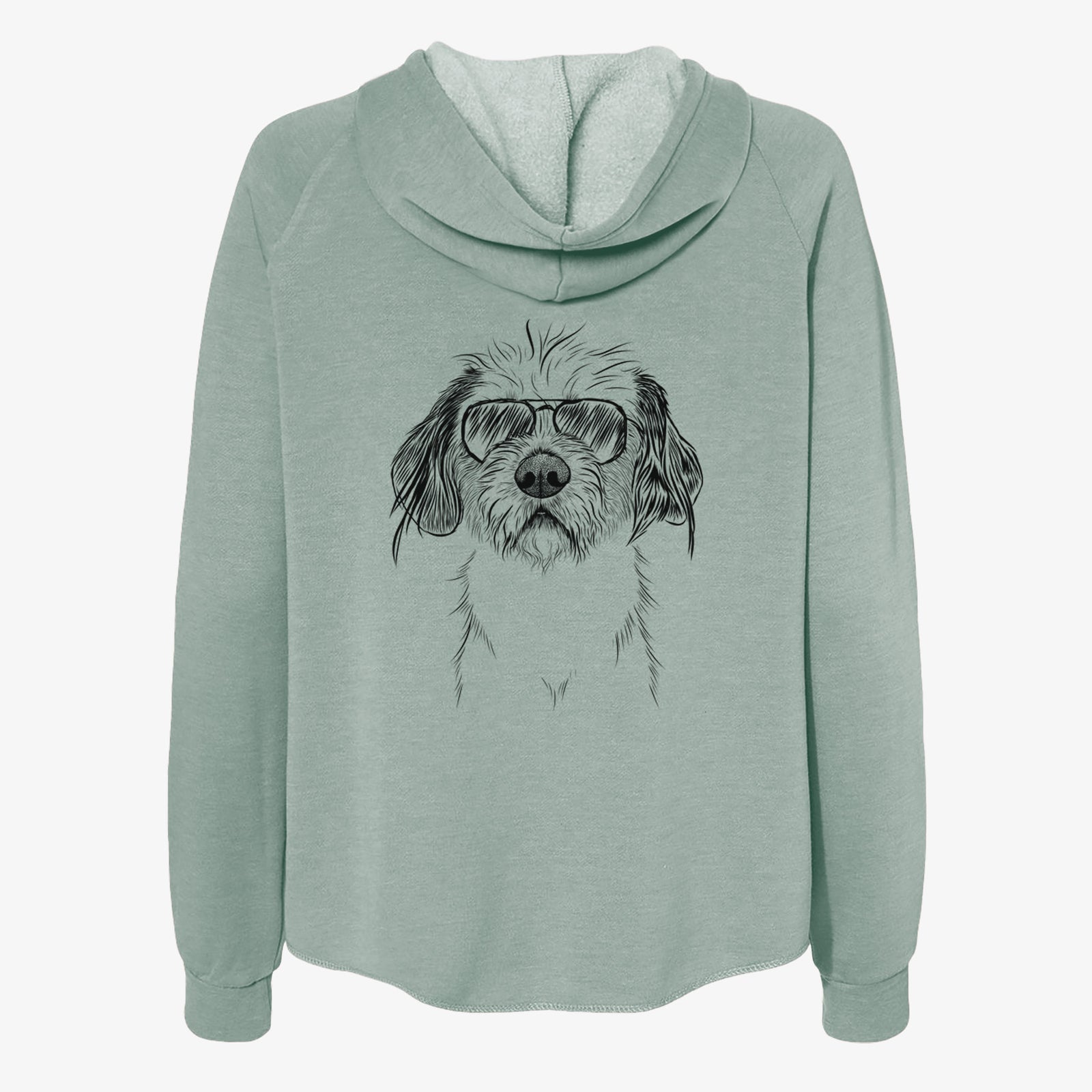 Tiny Tucker the Mixed Breed - Women's Cali Wave Zip-Up Sweatshirt