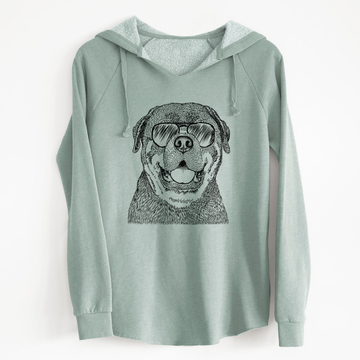 Aviator Titan the Rottweiler - Cali Wave Hooded Sweatshirt