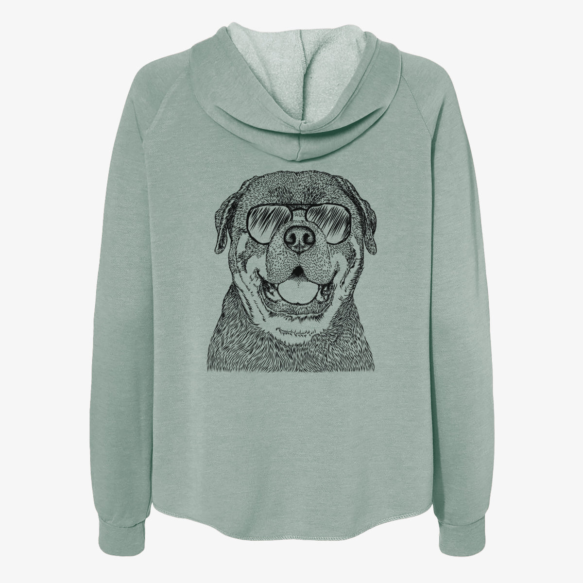 Titan the Rottweiler - Women's Cali Wave Zip-Up Sweatshirt