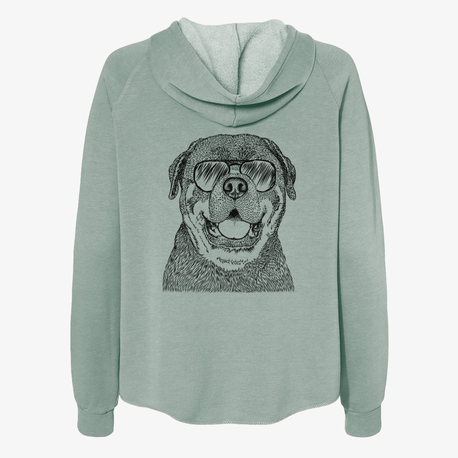 Titan the Rottweiler - Women's Cali Wave Zip-Up Sweatshirt