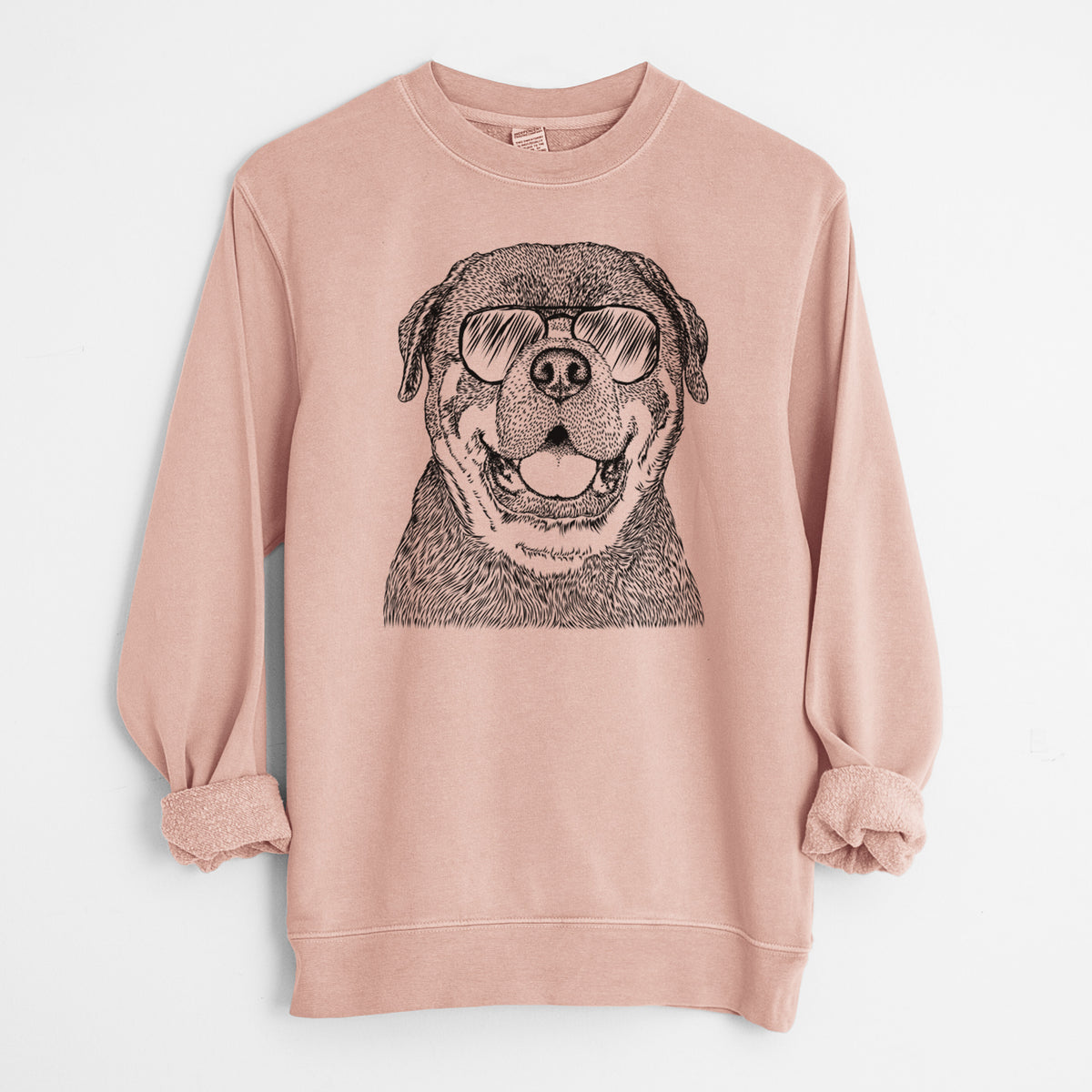 Aviator Titan the Rottweiler - Unisex Pigment Dyed Crew Sweatshirt