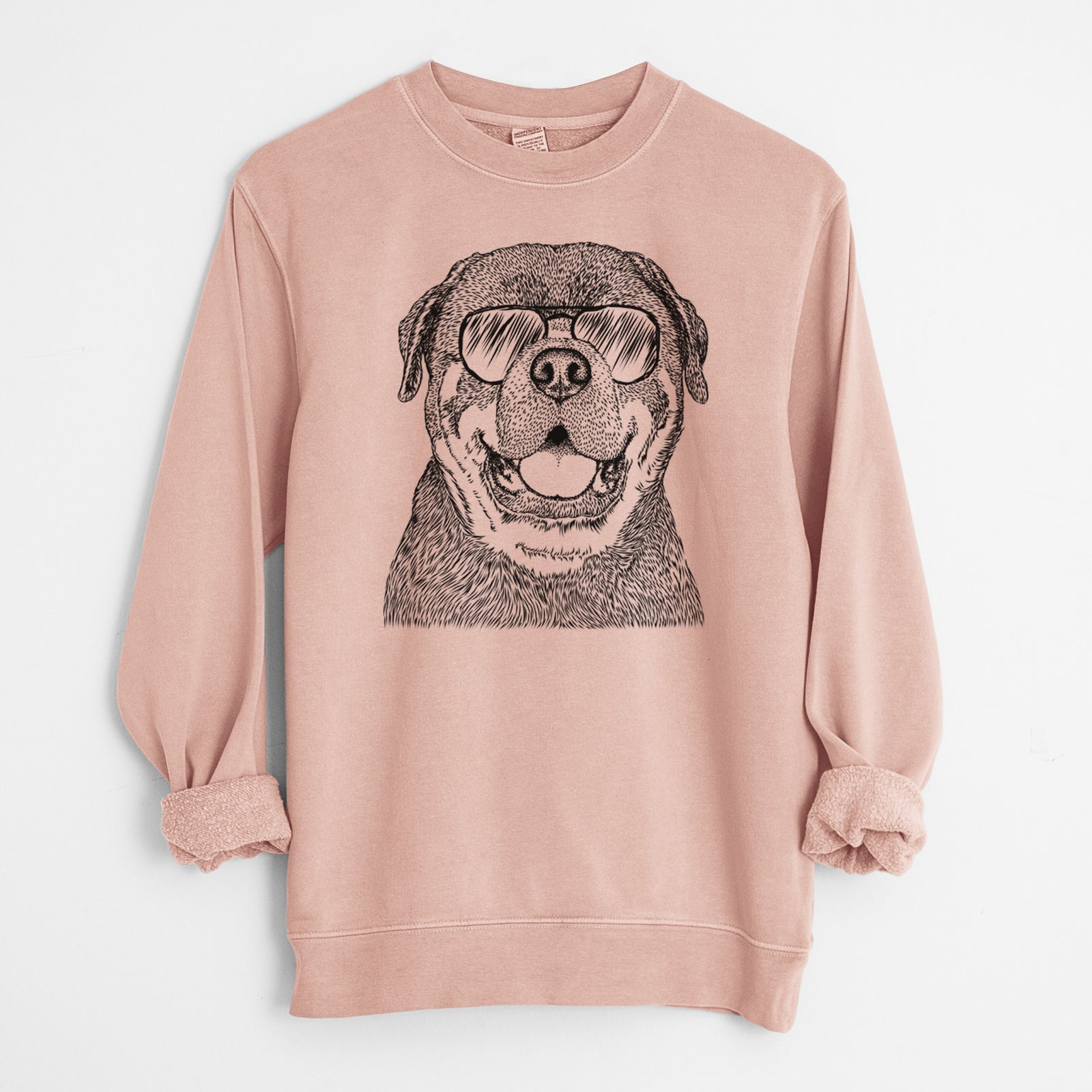 Aviator Titan the Rottweiler - Unisex Pigment Dyed Crew Sweatshirt