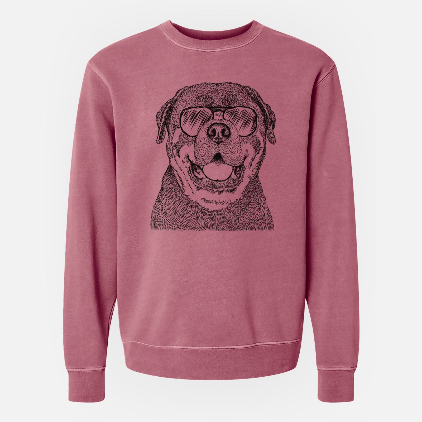 Aviator Titan the Rottweiler - Unisex Pigment Dyed Crew Sweatshirt