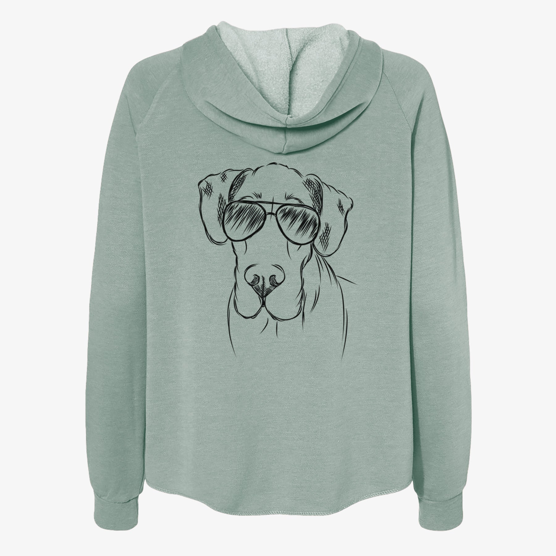 Titus the Great Dane - Women's Cali Wave Zip-Up Sweatshirt