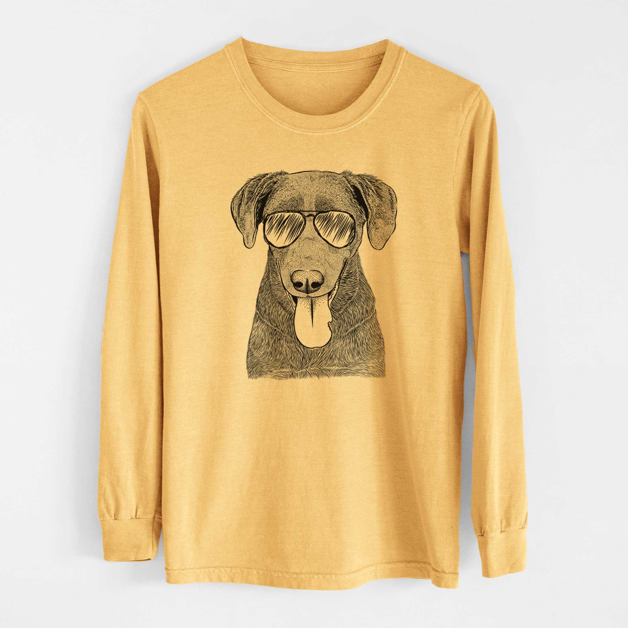 Aviators Tobes the Chocolate Lab - Heavyweight 100% Cotton Long Sleeve