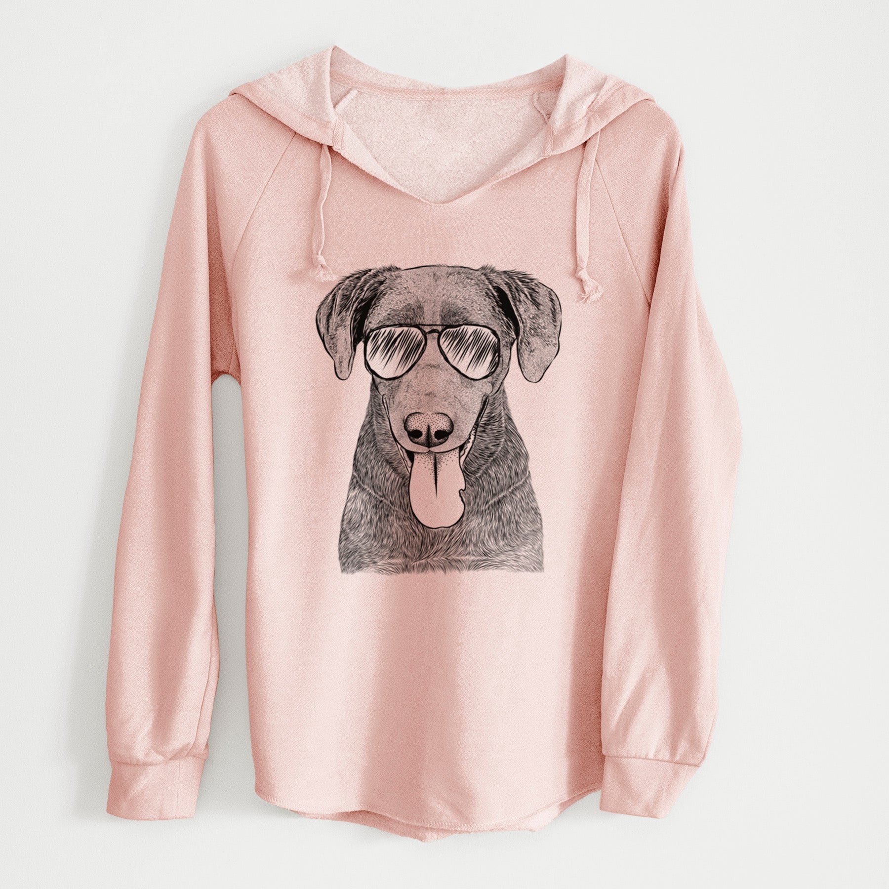 Aviator Tobes the Chocolate Lab - Cali Wave Hooded Sweatshirt