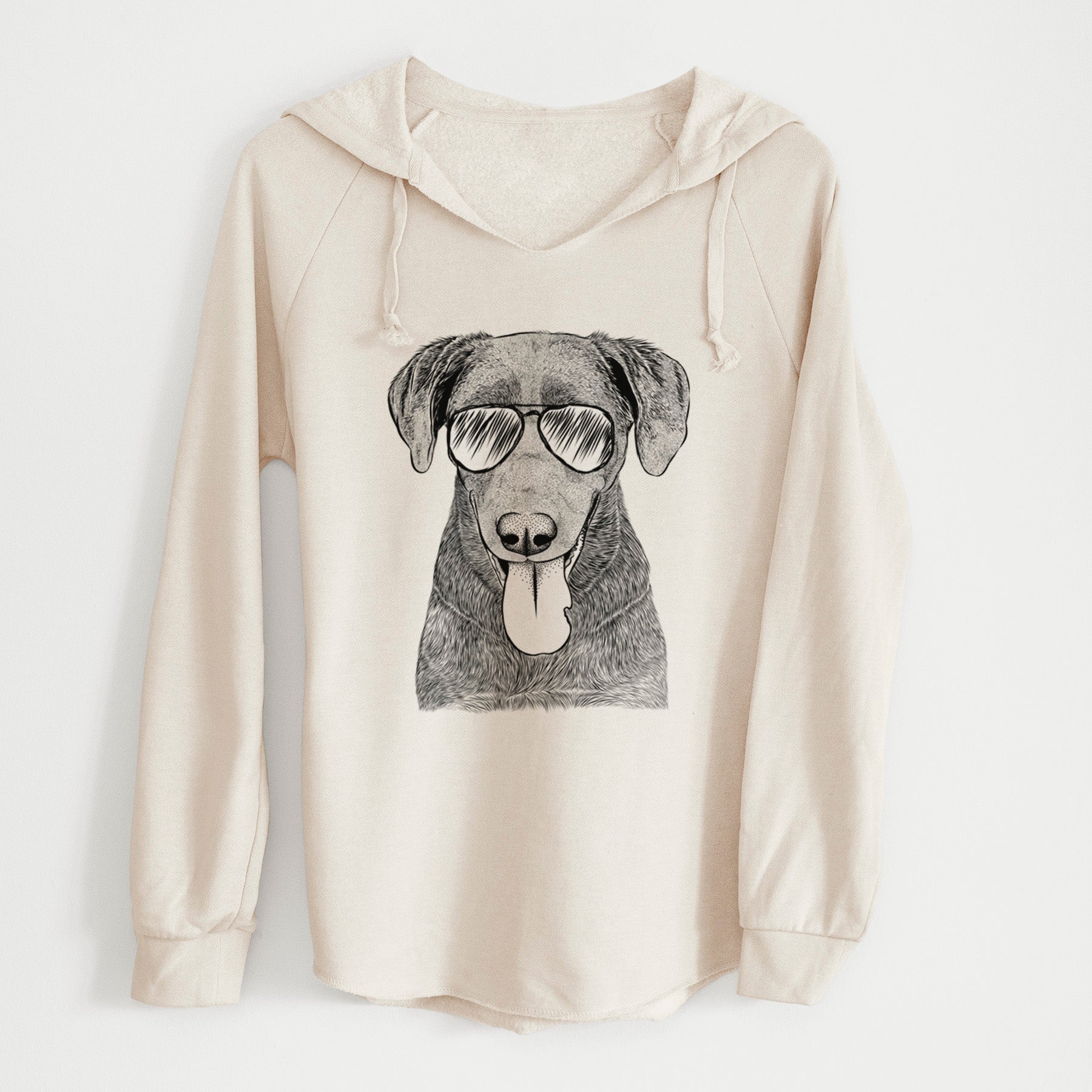 Aviator Tobes the Chocolate Lab - Cali Wave Hooded Sweatshirt