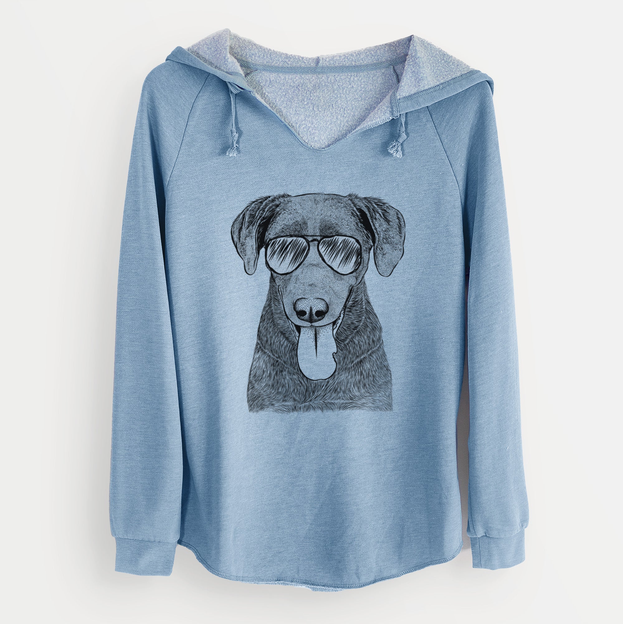 Aviator Tobes the Chocolate Lab - Cali Wave Hooded Sweatshirt