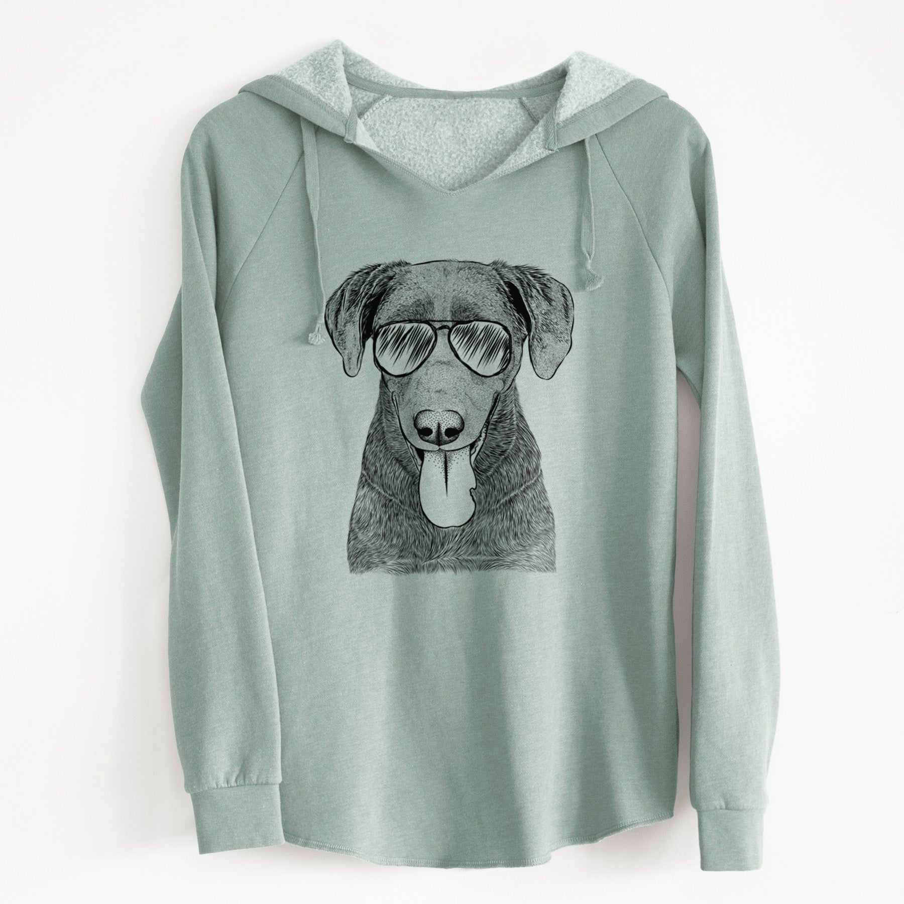 Aviator Tobes the Chocolate Lab - Cali Wave Hooded Sweatshirt