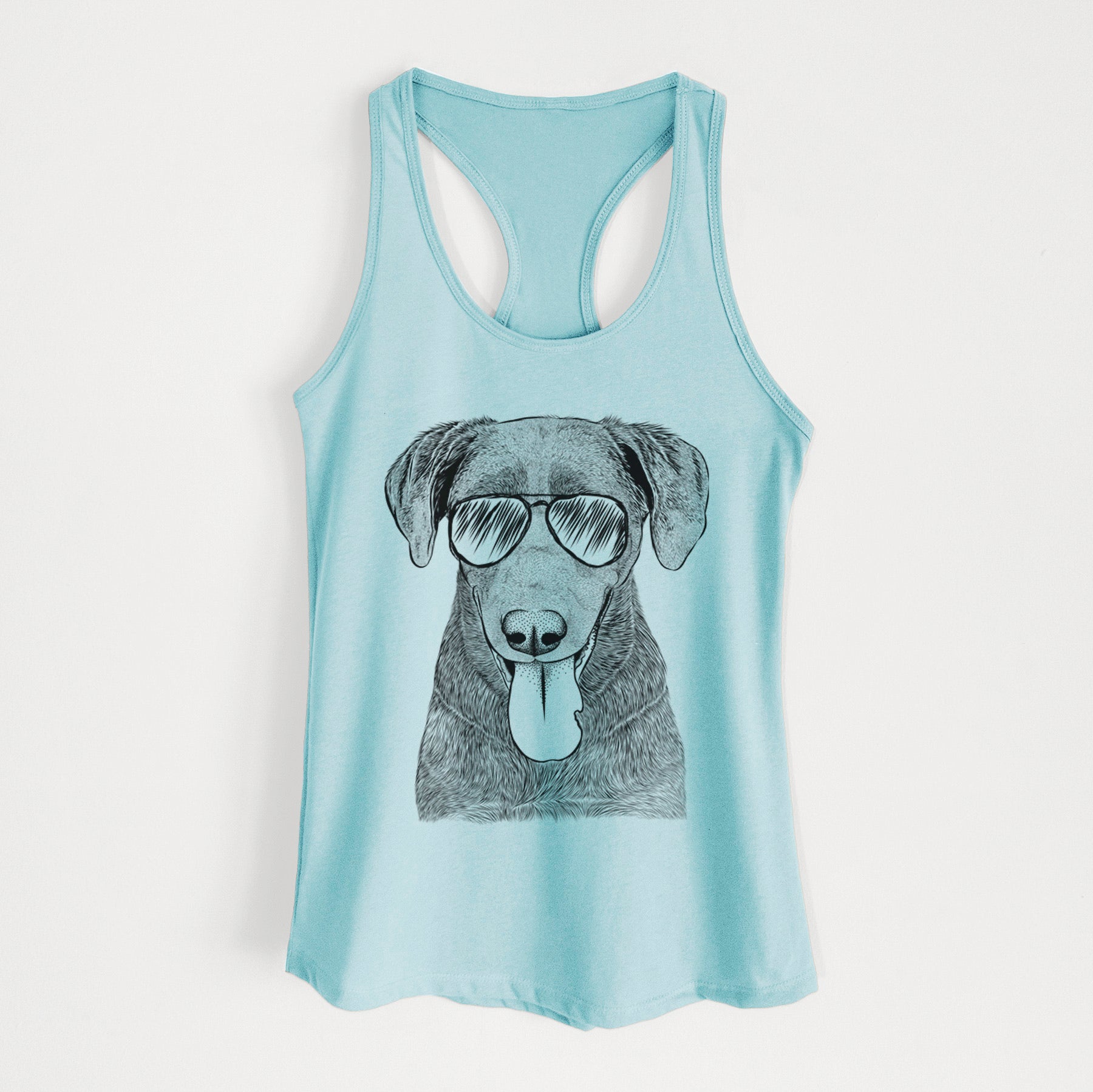 Tobes the Chocolate Lab - Women's Racerback Tanktop