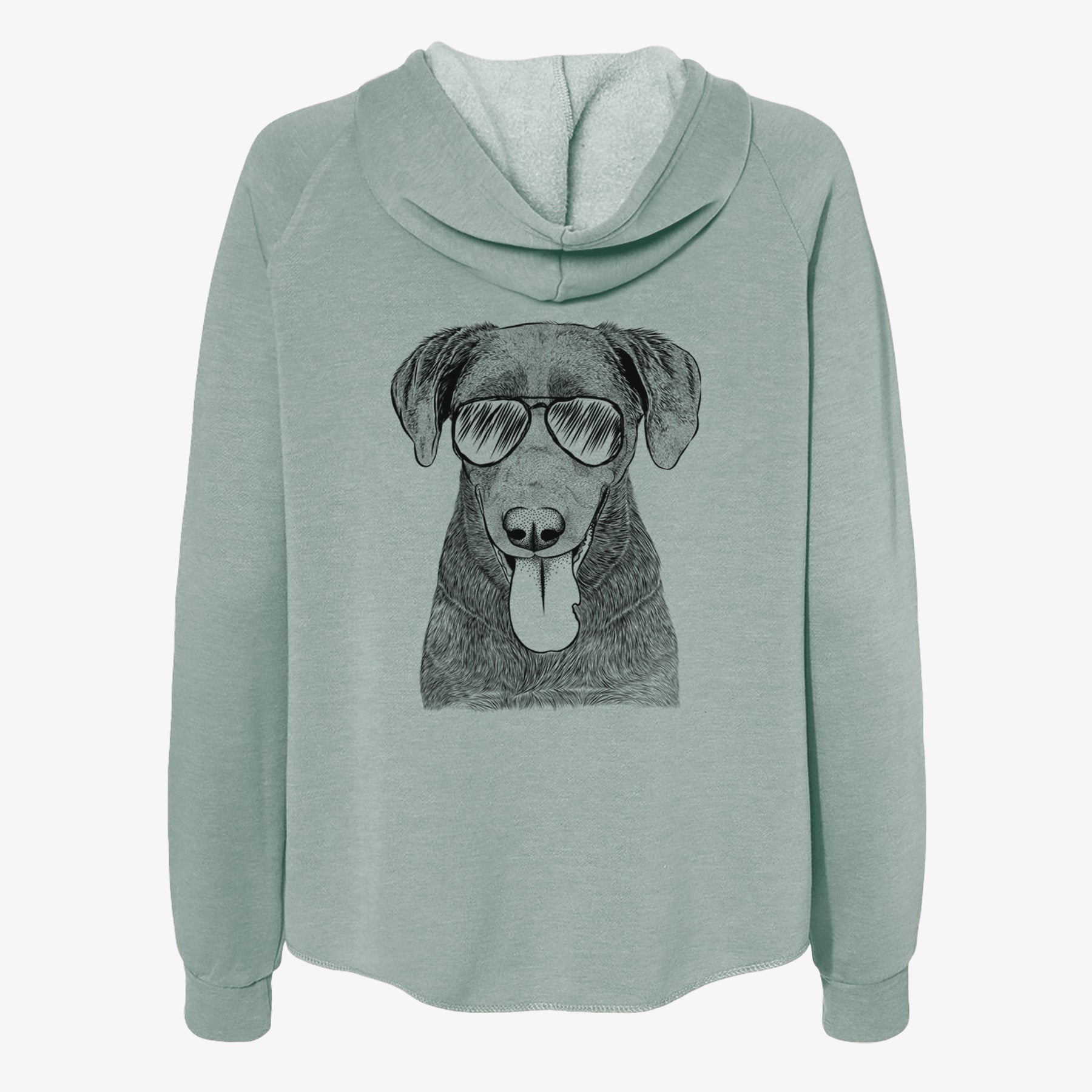 Tobes the Chocolate Lab - Women's Cali Wave Zip-Up Sweatshirt