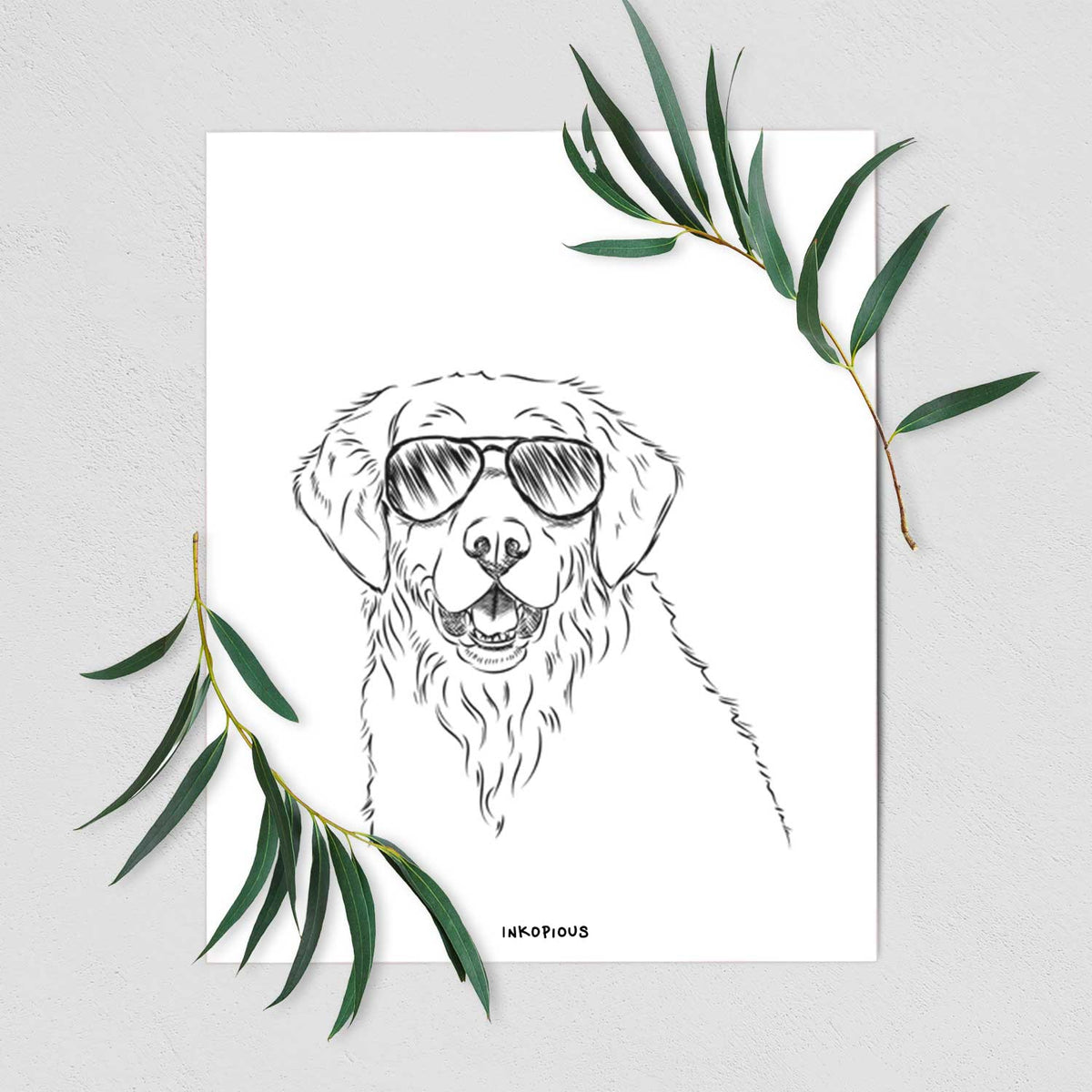 Toby the Golden Retriever Art Print