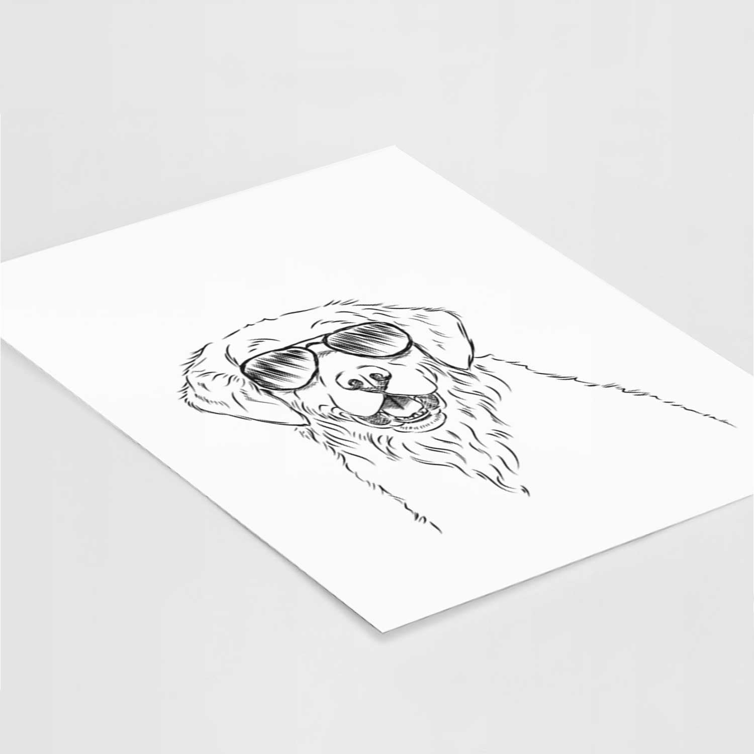 Toby the Golden Retriever Art Print