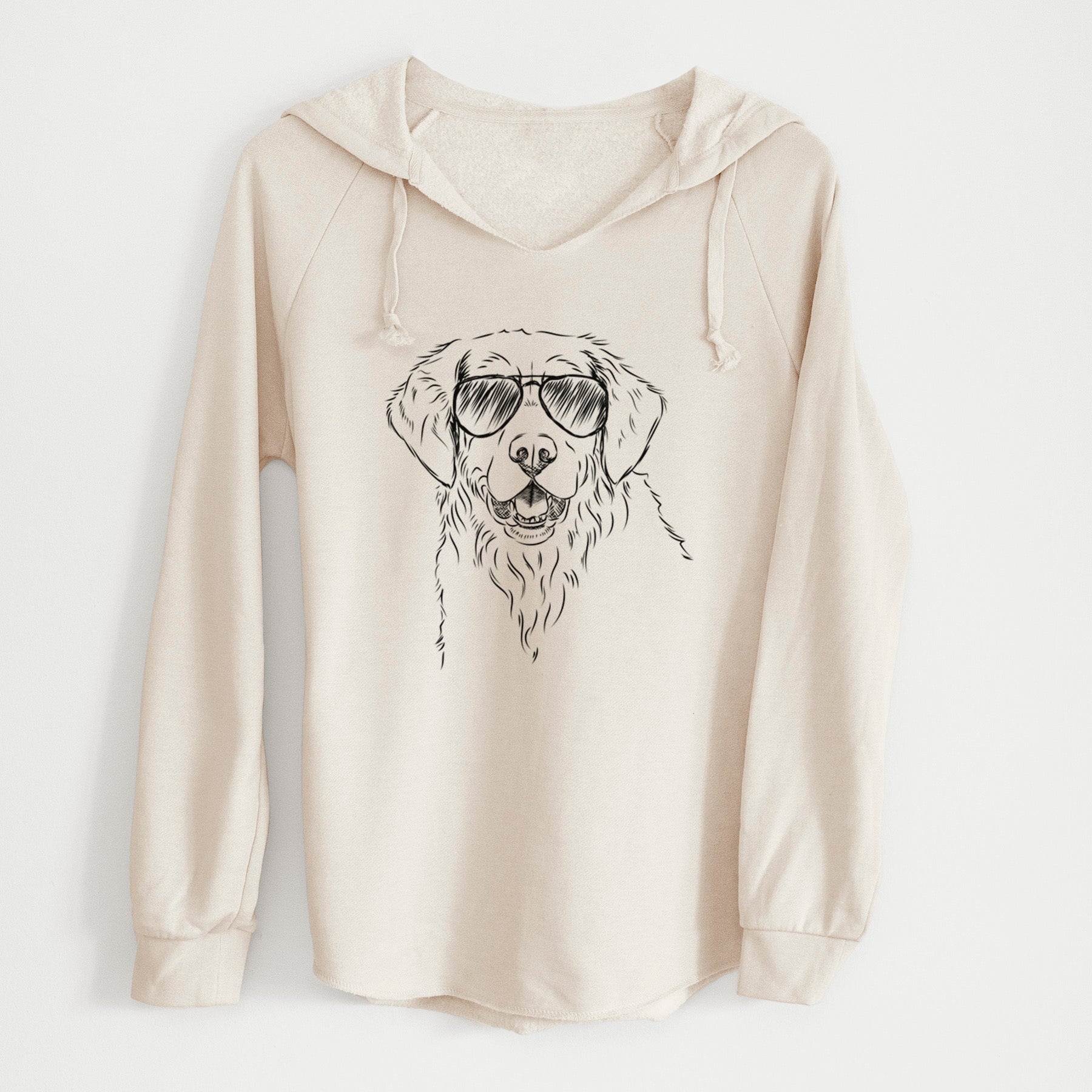 Aviator Toby the Golden Retriever - Cali Wave Hooded Sweatshirt