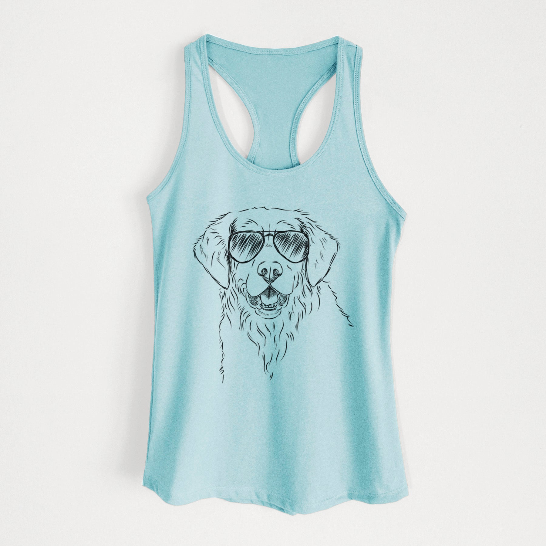 Toby the Golden Retriever - Women's Racerback Tanktop