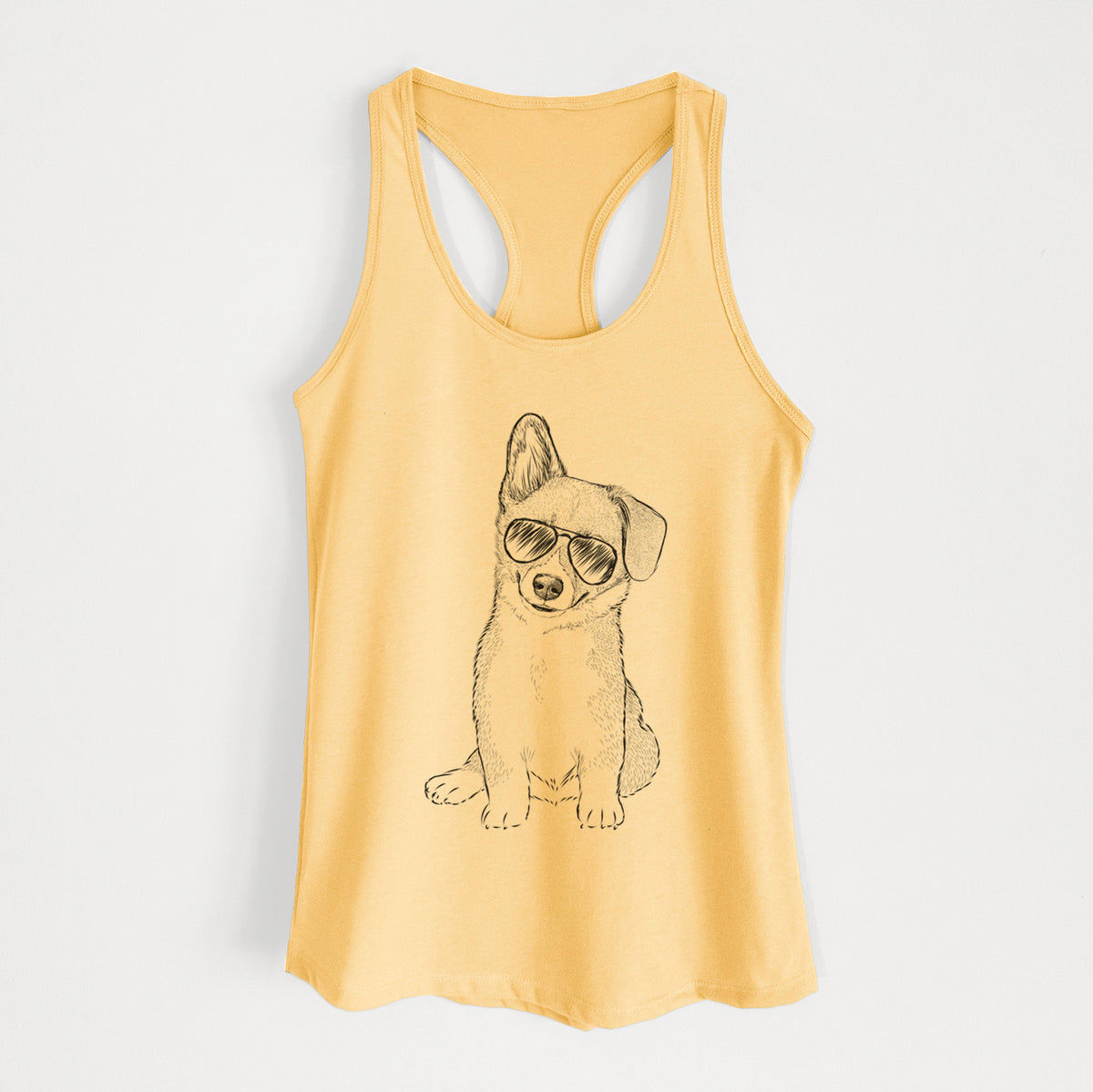 Toby the Corgi Puppy - Women's Racerback Tanktop