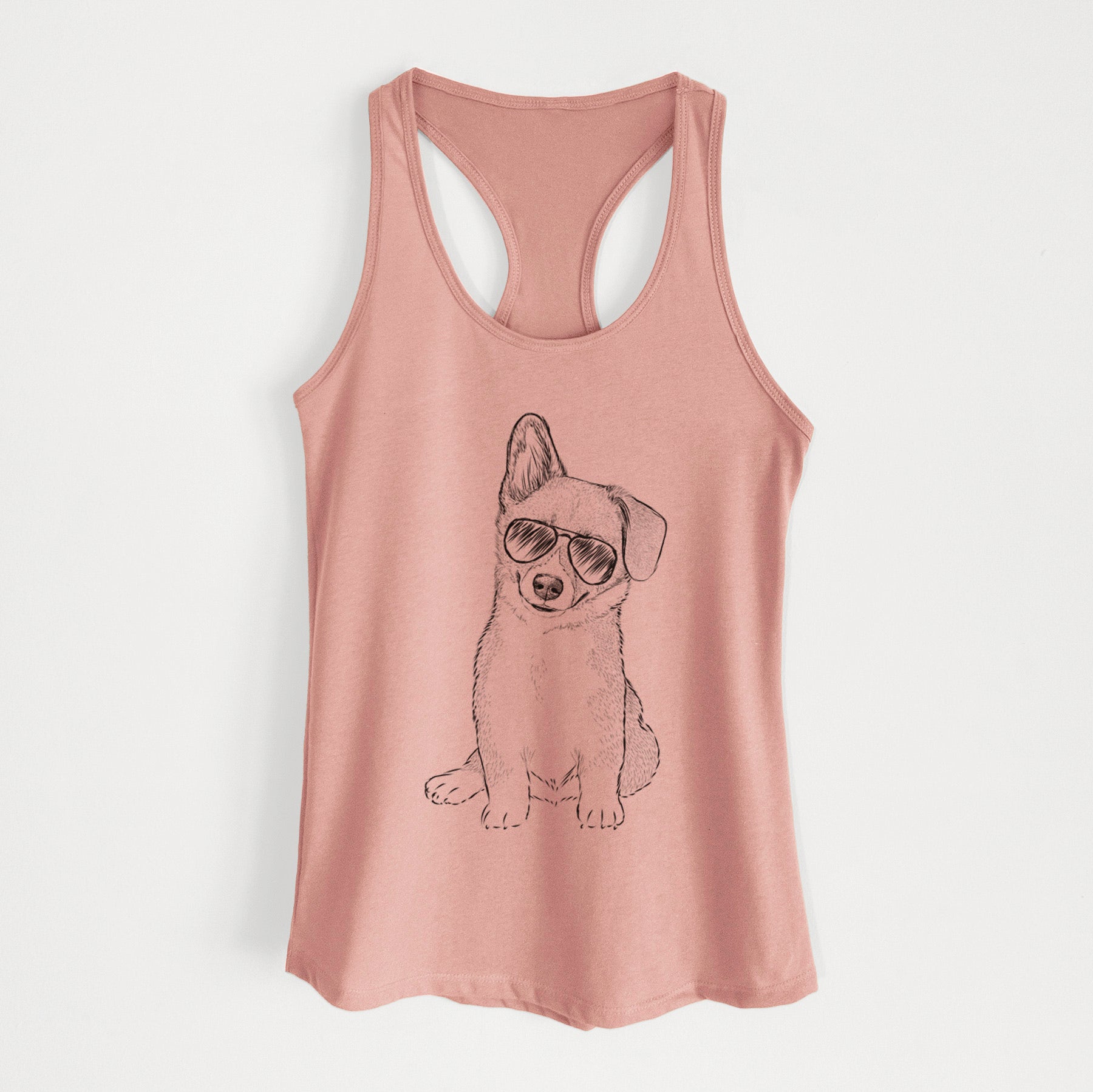 Toby the Corgi Puppy - Women's Racerback Tanktop