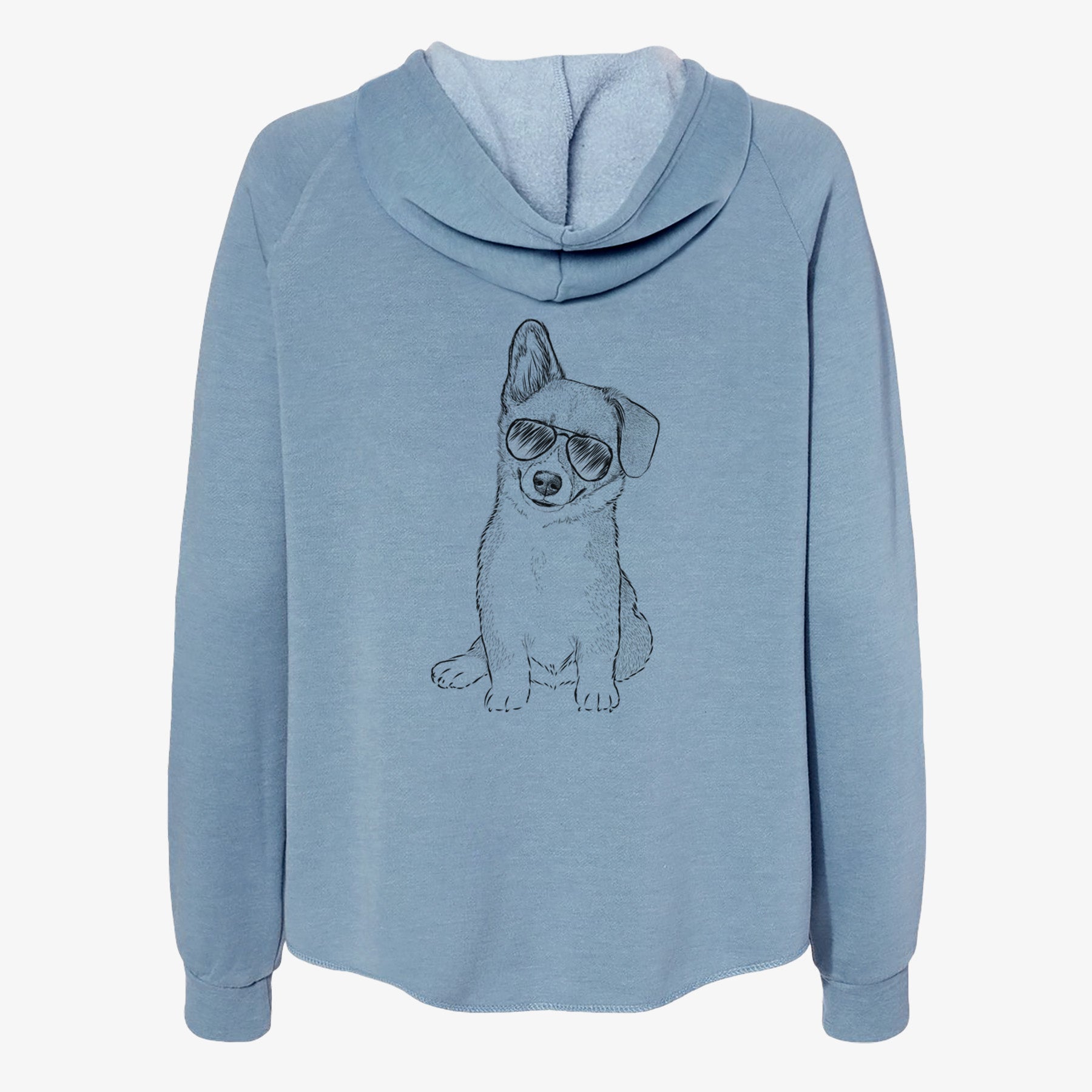 Toby the Corgi Puppy - Women's Cali Wave Zip-Up Sweatshirt